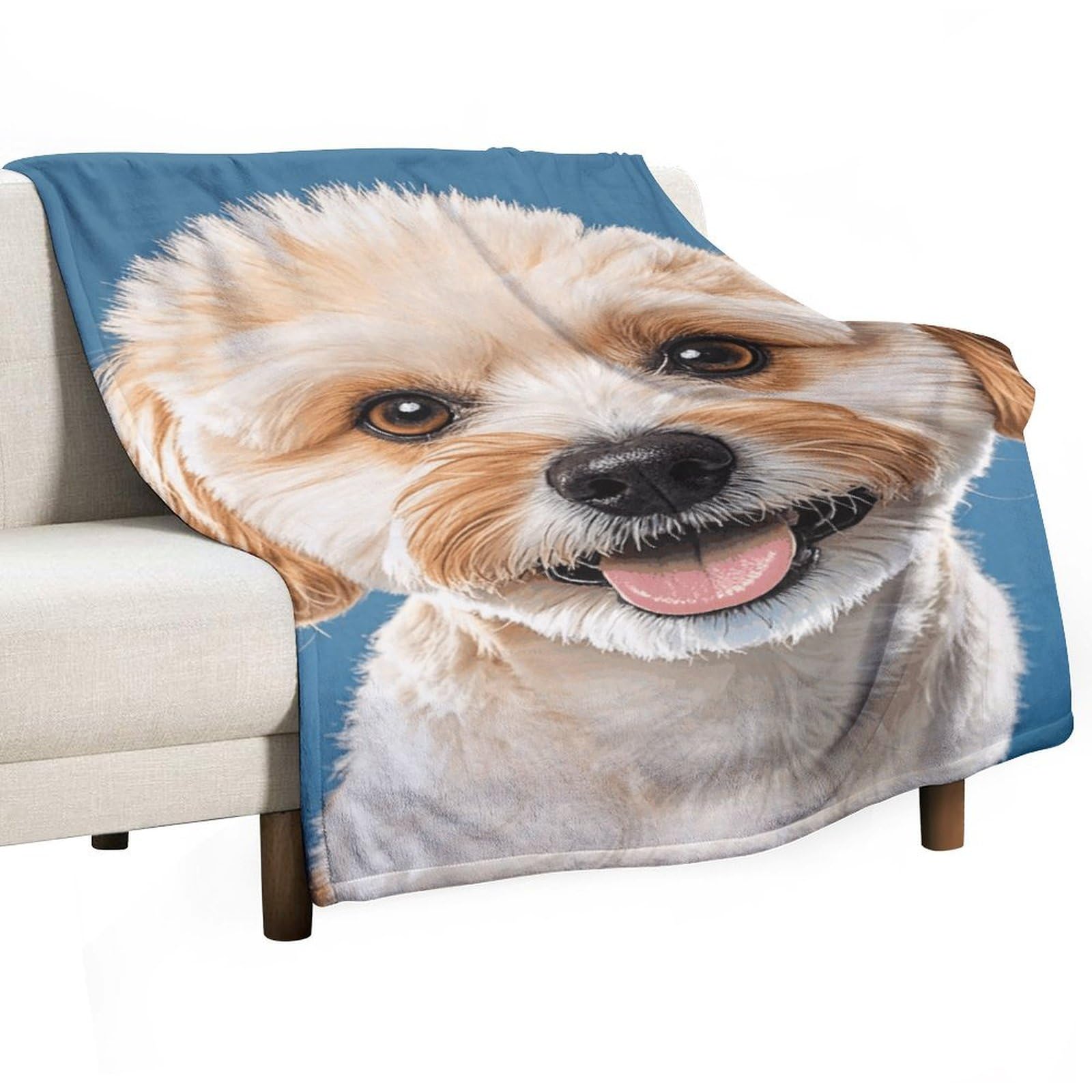 Couverture en flanelle douce imprimé pattes de chien amoureux pour des moments cocooning