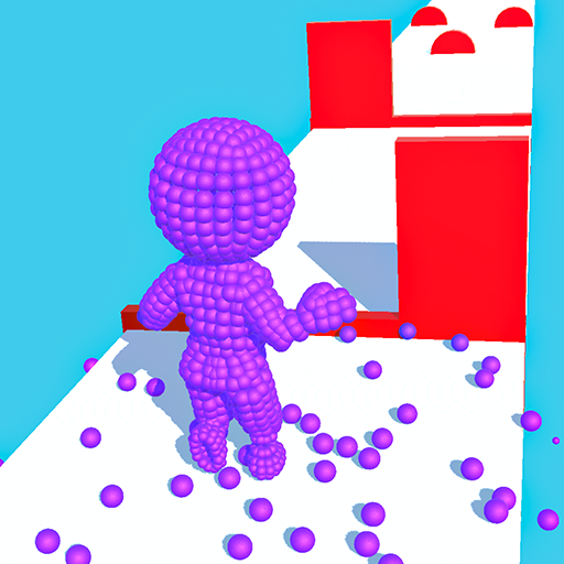 Bubble-Man Giant Pixel Blob Sprinkle Run 3D - Muscle Running Through Obstacle Course Survival Rush Game