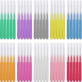 50 Stück Interdentalbürsten, 6 Größen, bunt