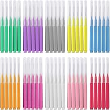50 Pieces Interdental Brushes, 6 Sizes Mini Flosser Brushes, Teepee Toothbrush, Brake Toothbrush, Floss Brush, Toothpick, Colored Interdental Brushes
