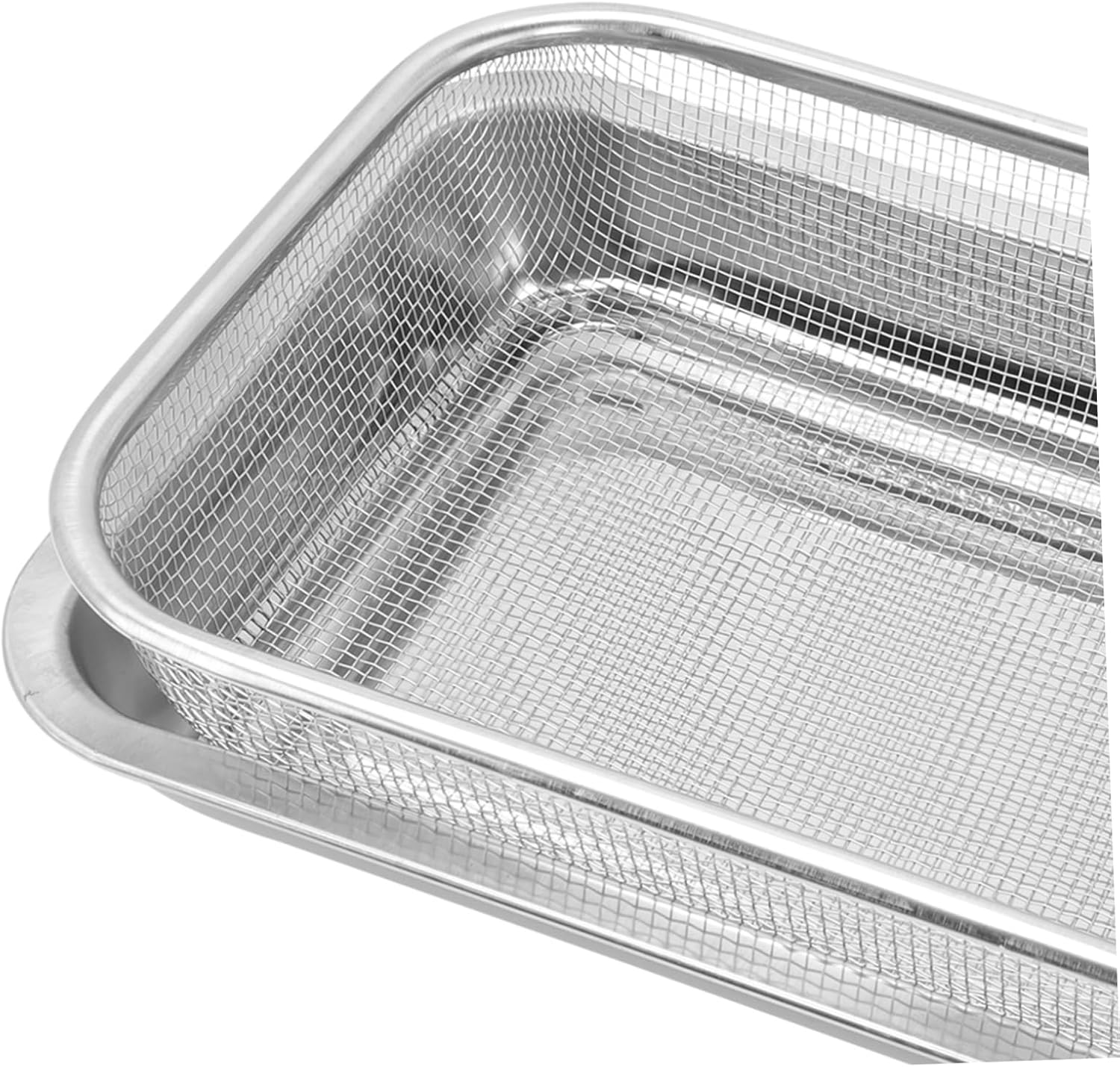 PRETYZOOM 2sets Oil Strainer Sink Colander Strainer Oil Catch Pan Bowl Baking Random Style