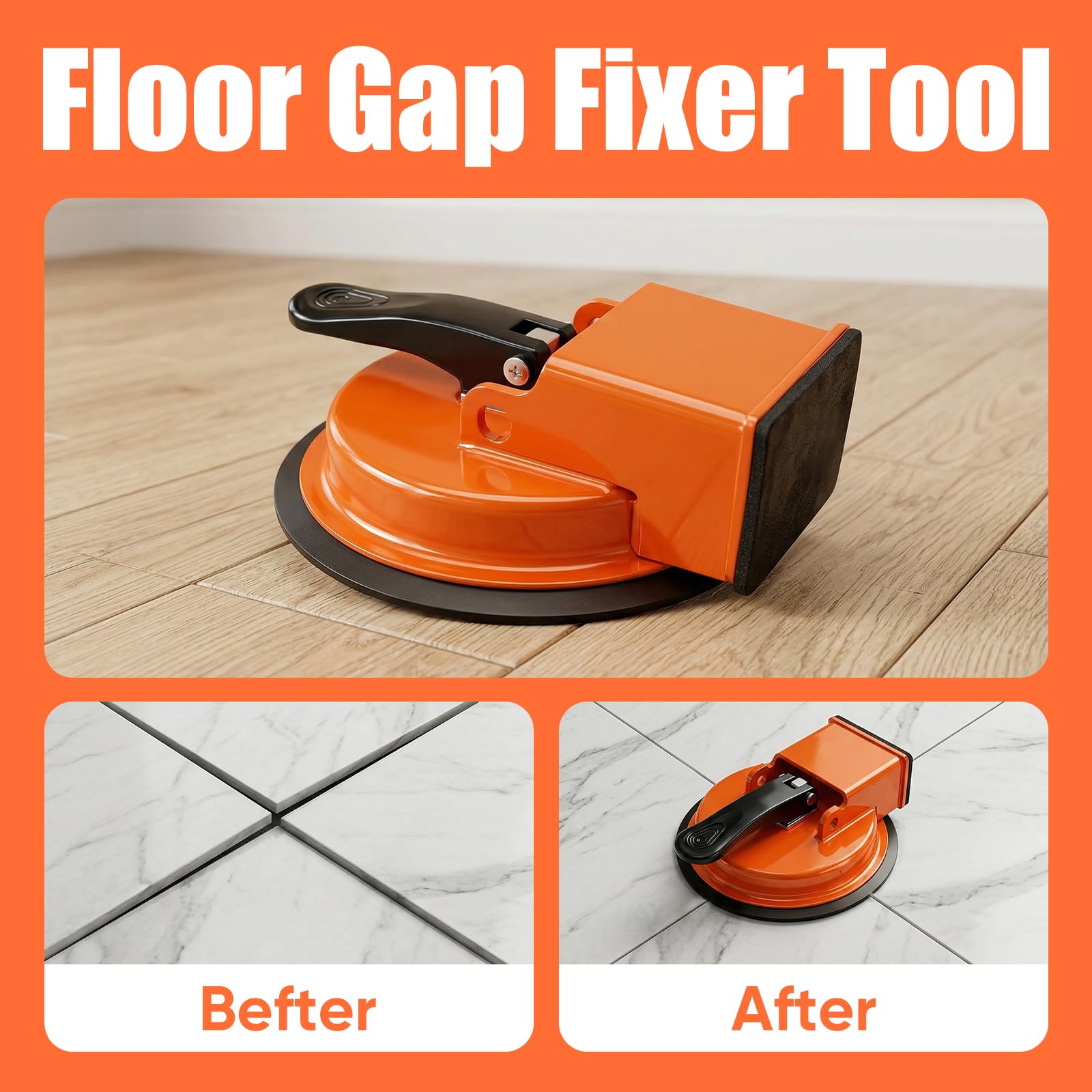 Floor Gap Fixer Tool,2026 New Heavy Duty Floor Gap Fixer Tool,Made of Iron & Enhanced Suction Cup for Fixer Laminate,Wood,Vinyl Flooring for Vinyl,Wood,Laminate Floors - 3