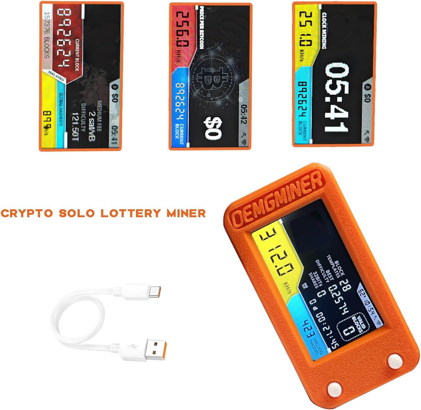 Amazon.com: NerdMiner V2 T-Display 250KH/s 1W Bitcoin Solo Lottery 