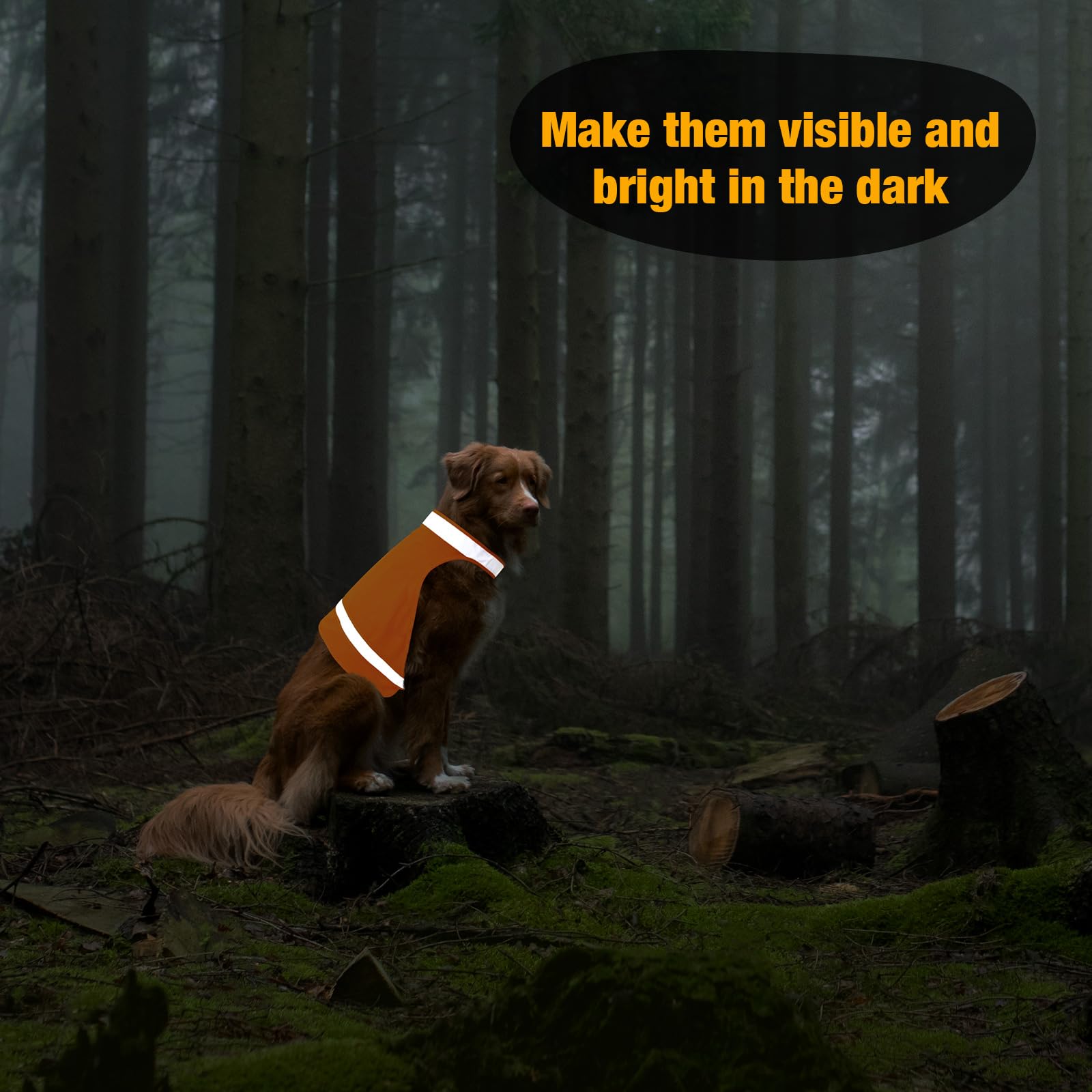 2 gilet di sicurezza per cani, gilet fluorescente da caccia per cani, mantiene i cani al sicuro da auto e incidenti di caccia, cappotto riflettente per cani per passeggiate notturne