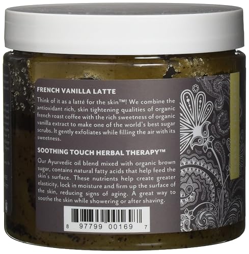 Miniatura 3 de Soothing Touch, French Vanilla Latte Organic Brown Sugar Scrub, 16 onzas