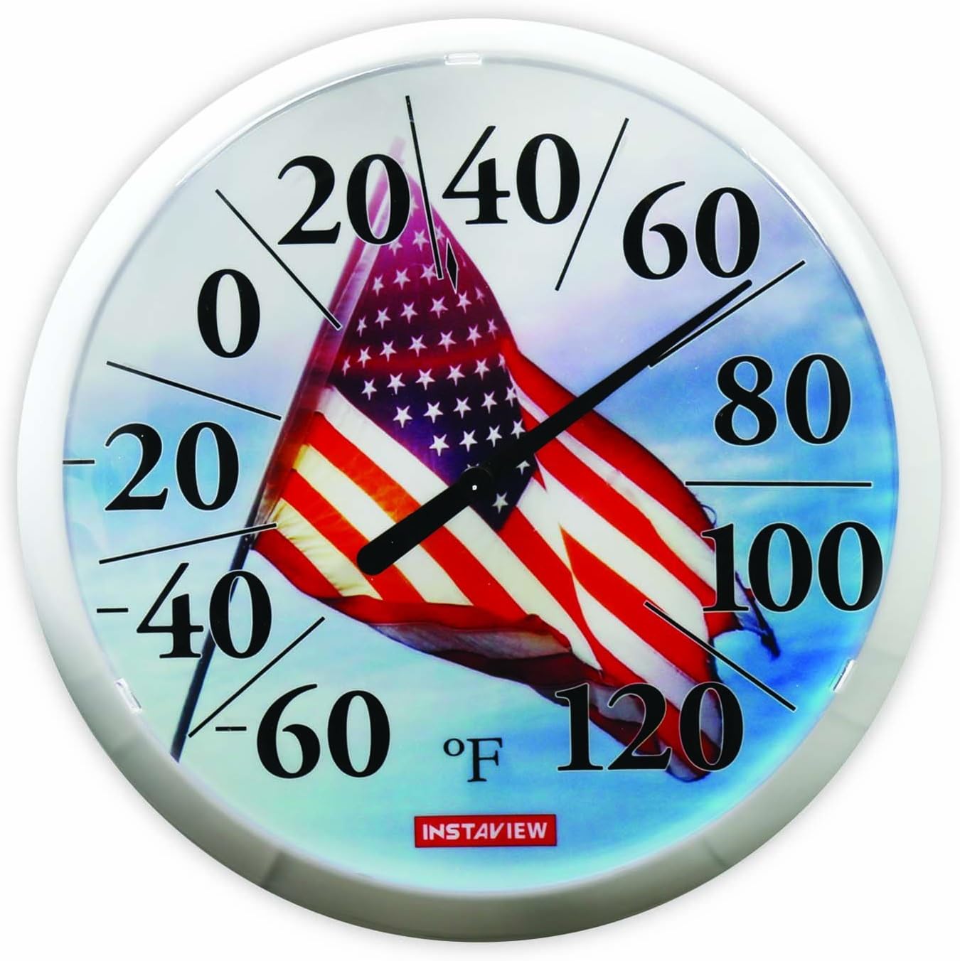 Russco III GD136947 Wall Thermometer, 13.5", USA Flag