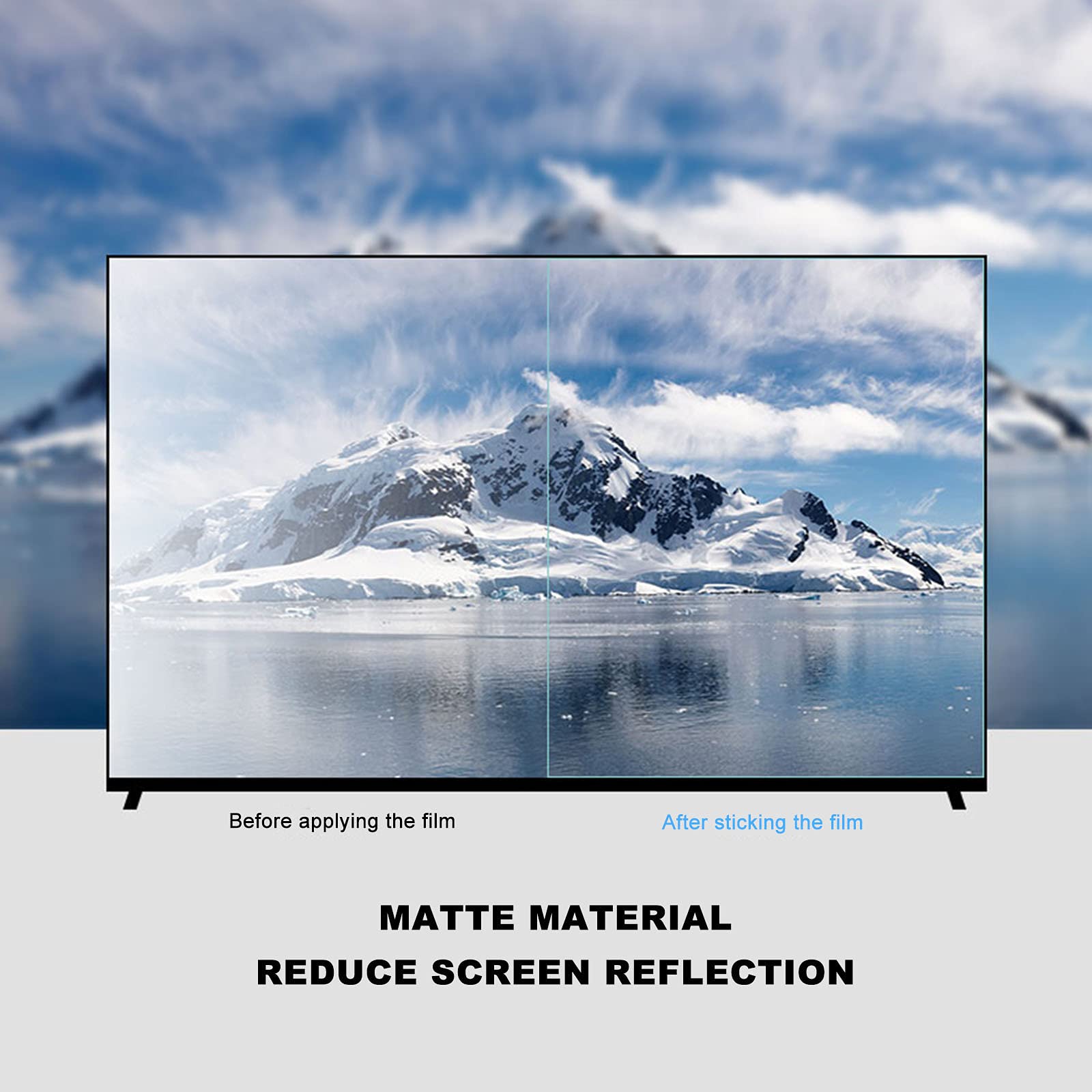 Matowa ochrona ekranu przed niebieskim światłem, antyodblaskowa wyświetlacz LCD LED ochraniacz ekranu chroni ekran przed zarysowaniami ultraprzezroczysta folia, łagodzi zmęczenie oczu, 40 cali (875 * 483)