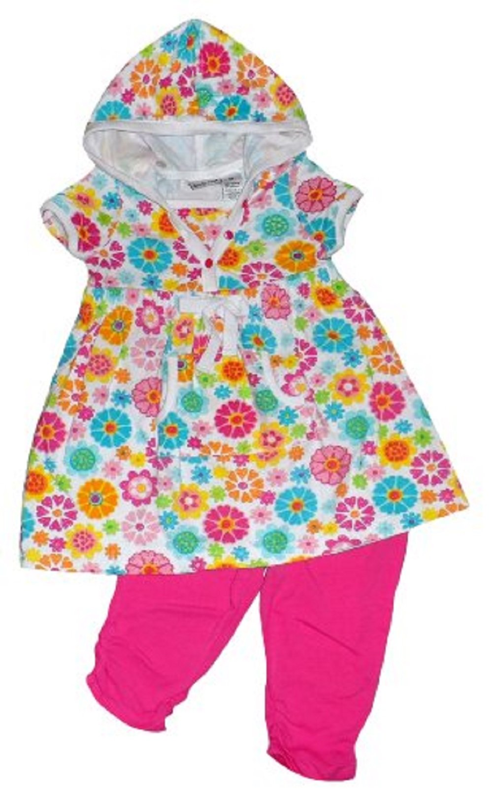 SavannahBaby Girls' Floral Hoodie & Leggings Set (12 Months)