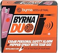 Vista 4 de Byrna Duo Rechargeable Personal Safety Alarm + Pepper Spray Compact Self-Defense Tool with Replaceable Canisters, Portable Safety for On-The-Go