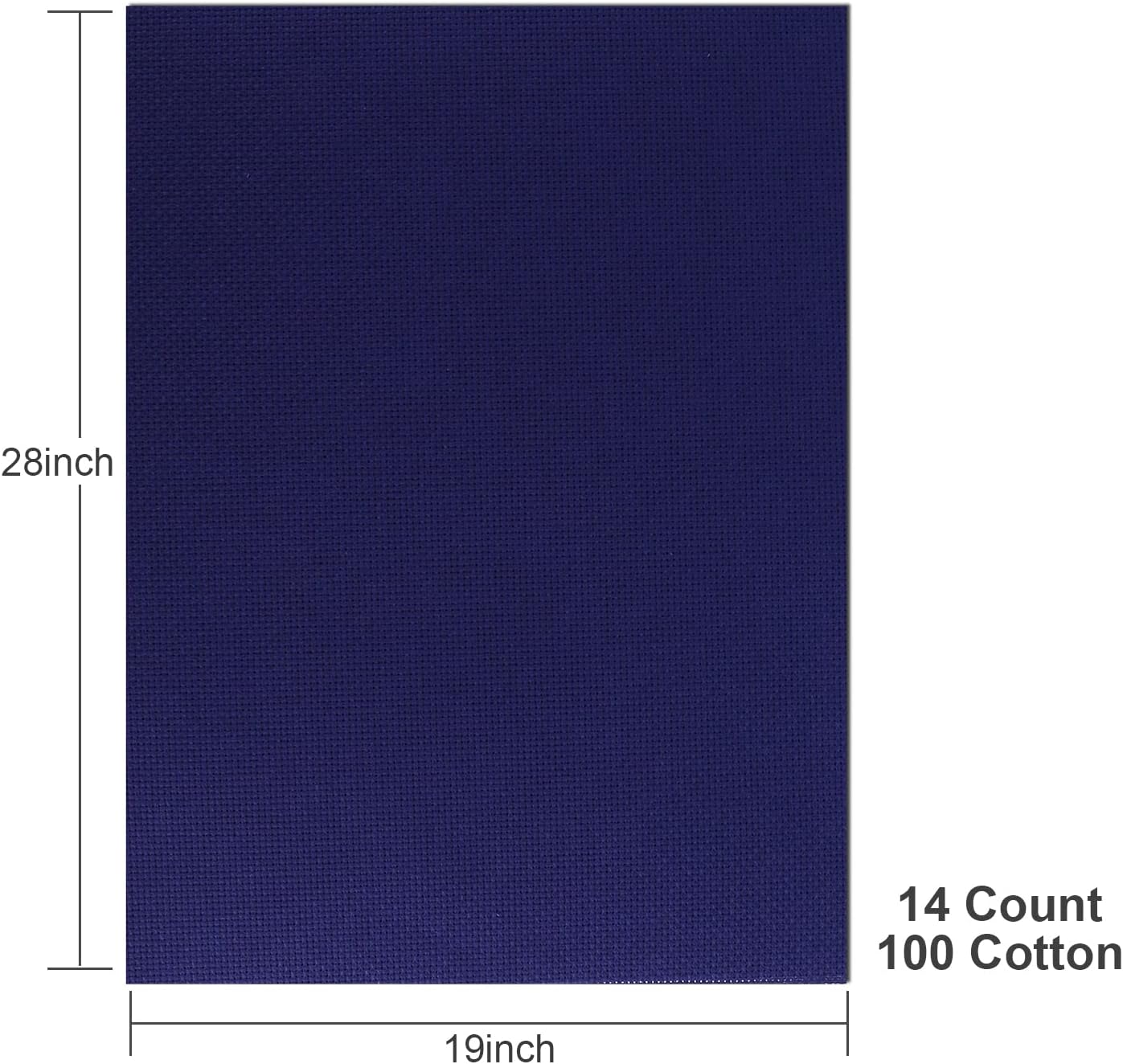 Aida Cloth 14 Count Cross Stitch Fabric (14CT, Navy)