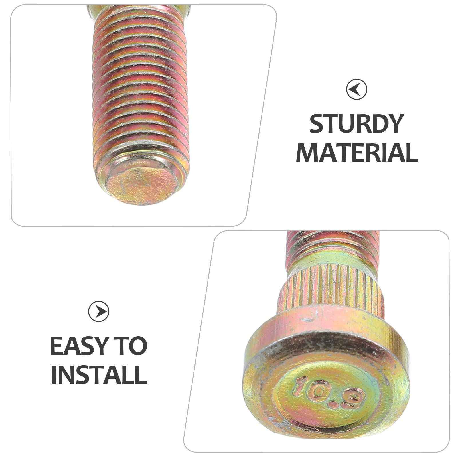 Pernos de Rueda M10 para Coche 2 Unidades, Tornillos para Buje de Metal Resistentes