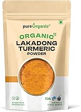 Pure Organio Organic Lakadong Turmeric Powder- 7 to 10% High Curcumin Certified 250g NPOP India Organic certified Spices (250 Gm)