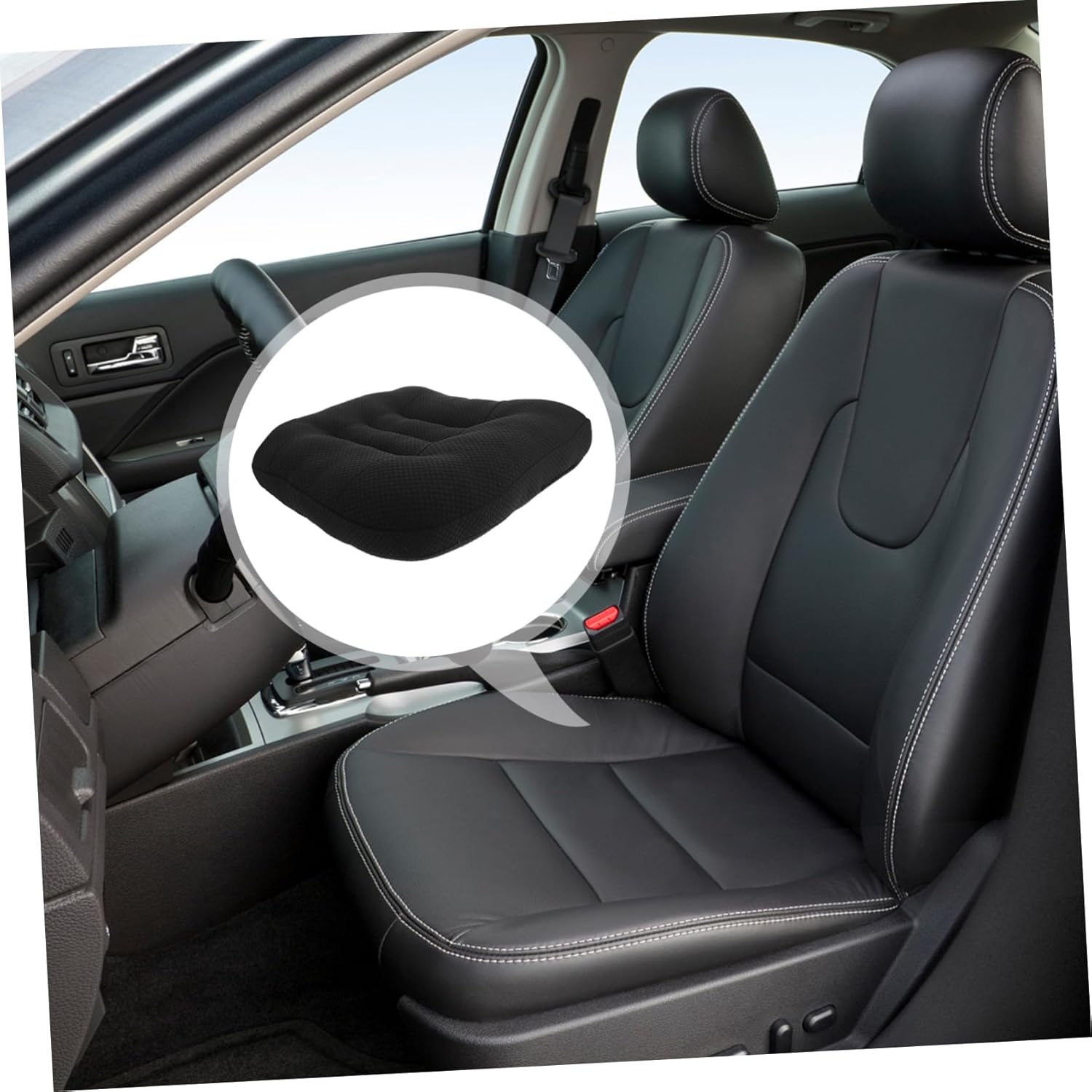 Mikinona Driver Pad for Lower Back Pain Car Seat Pillow Memory Heightening Cushion for Office and Car Seat