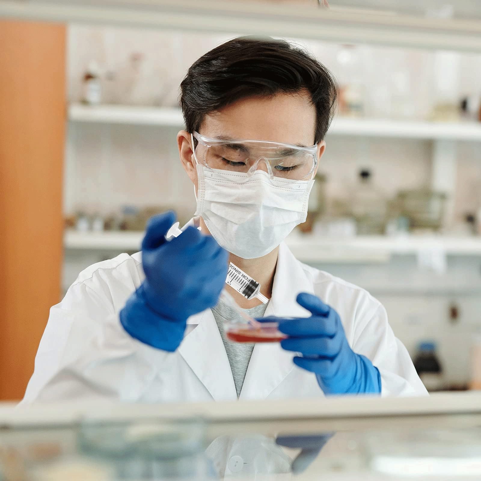 Siringhe di plastica, siringhe di misurazione, siringhe senza ago, confezione singola monouso, utilizzate per laboratori scientifici, misurazioni, alimentazione degli animali domestici, ricarica di