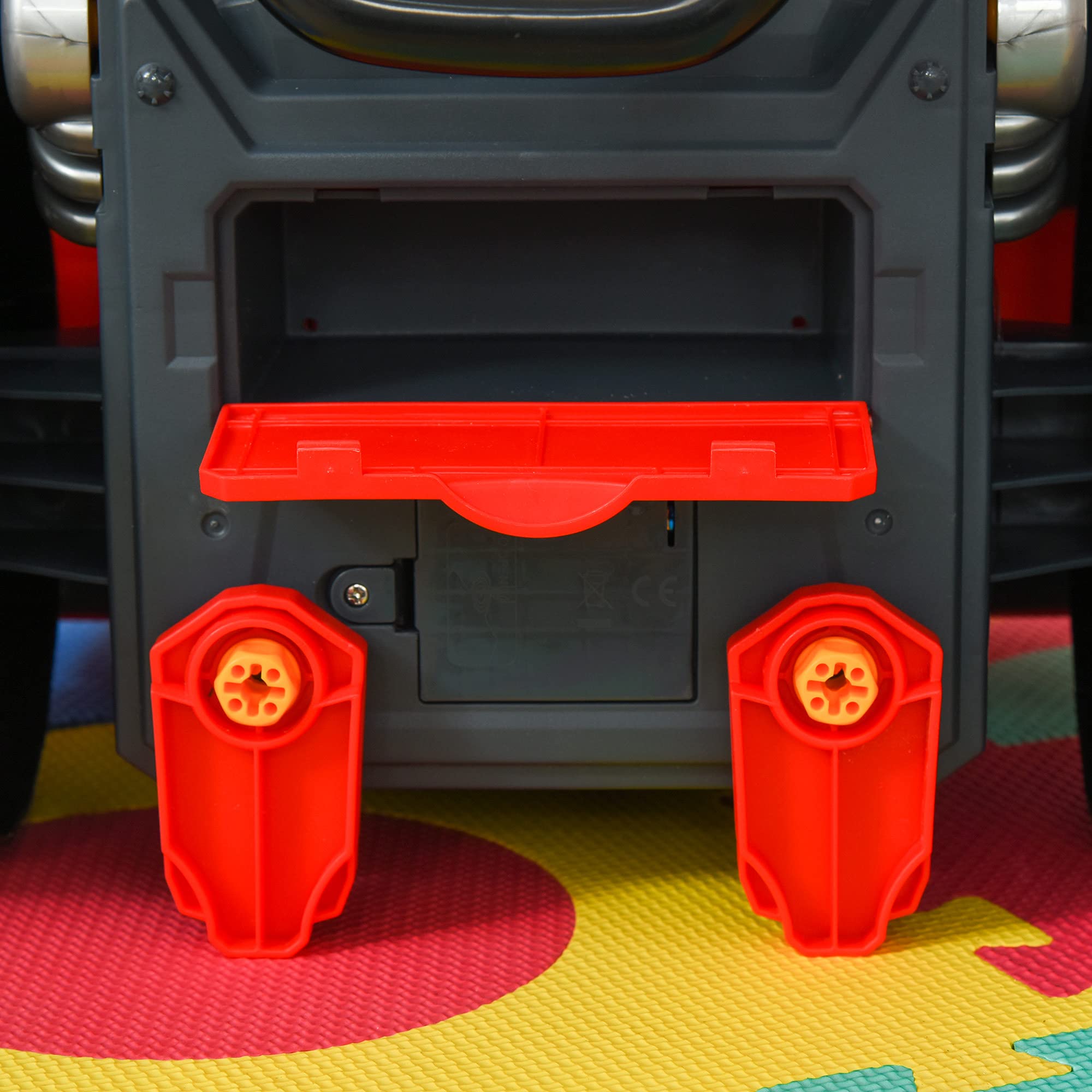 HOMCOM Camion mécano 2 en 1 Jouet Bricolage Enfant Établi Enfant Jeu d'imitation mécanicien 61 pièces Effets sonores Lumineux PP ABS Rouge