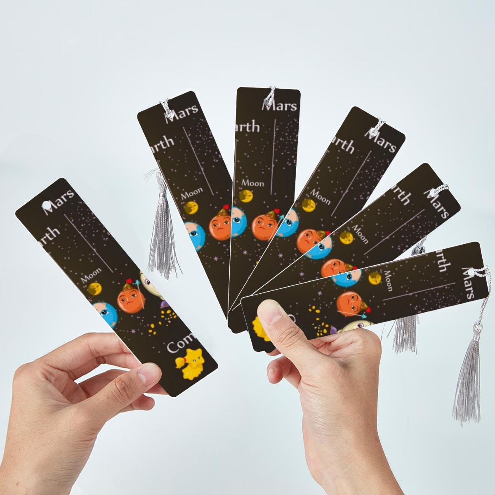 Solar System Bookmark Design Bookmark For Kids Solar System Planet Laminated Bookmark | Kawaii ...