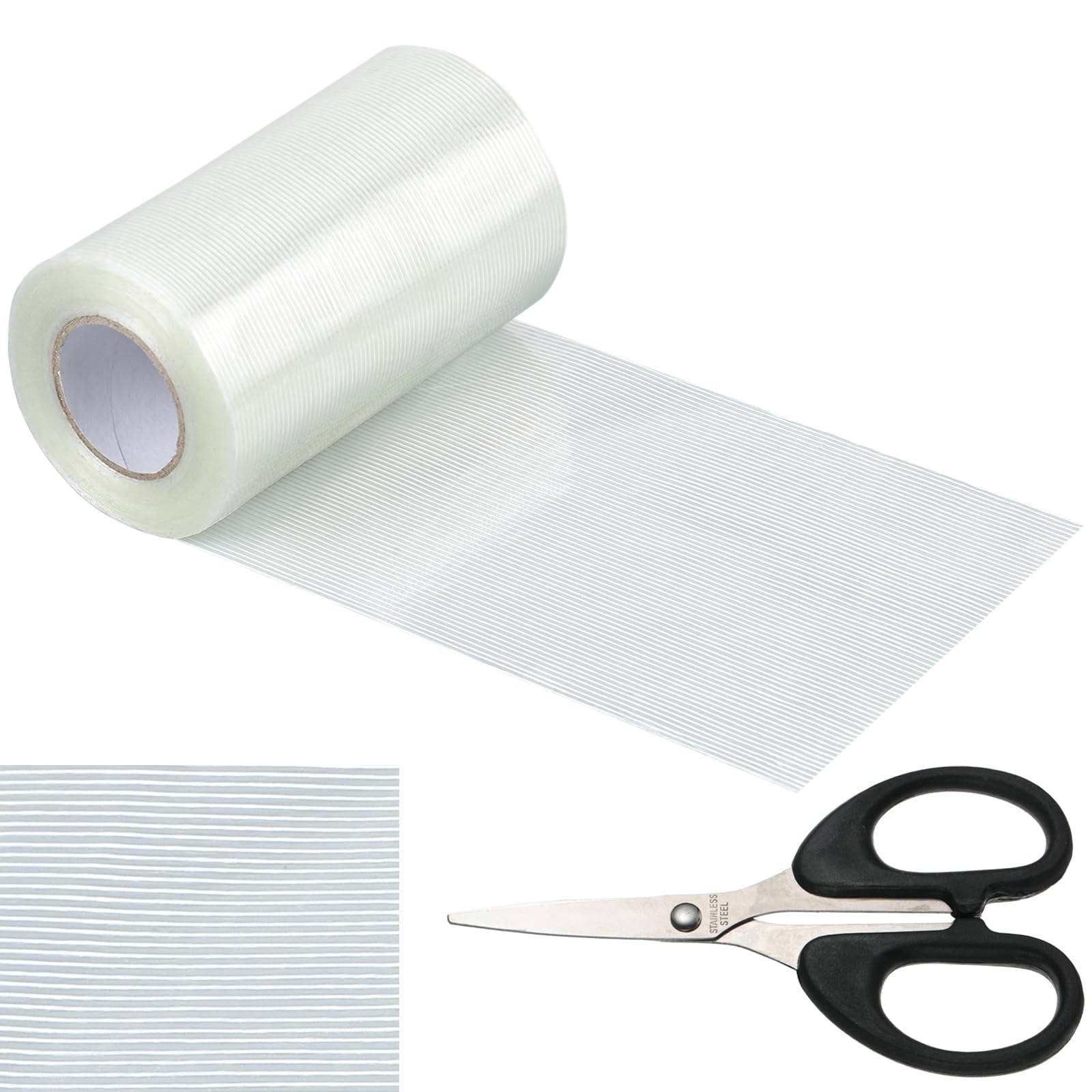 5Inch × 70FT RV Awning Repair Tape with Scissors, Outdoor Heavy Duty Repair Tape for Tarp, Tent, Boat Cover, Canvas, Sail Tape, Waterproof, UVproof