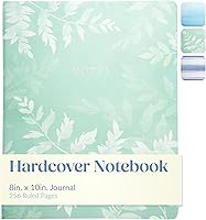 Vista 26 de WORLD TRAVELER Eccolo - Diario grande con páginas rayadas, cuaderno de escritura, tapa dura, 256 páginas blancas con líneas, marcador de cinta, se