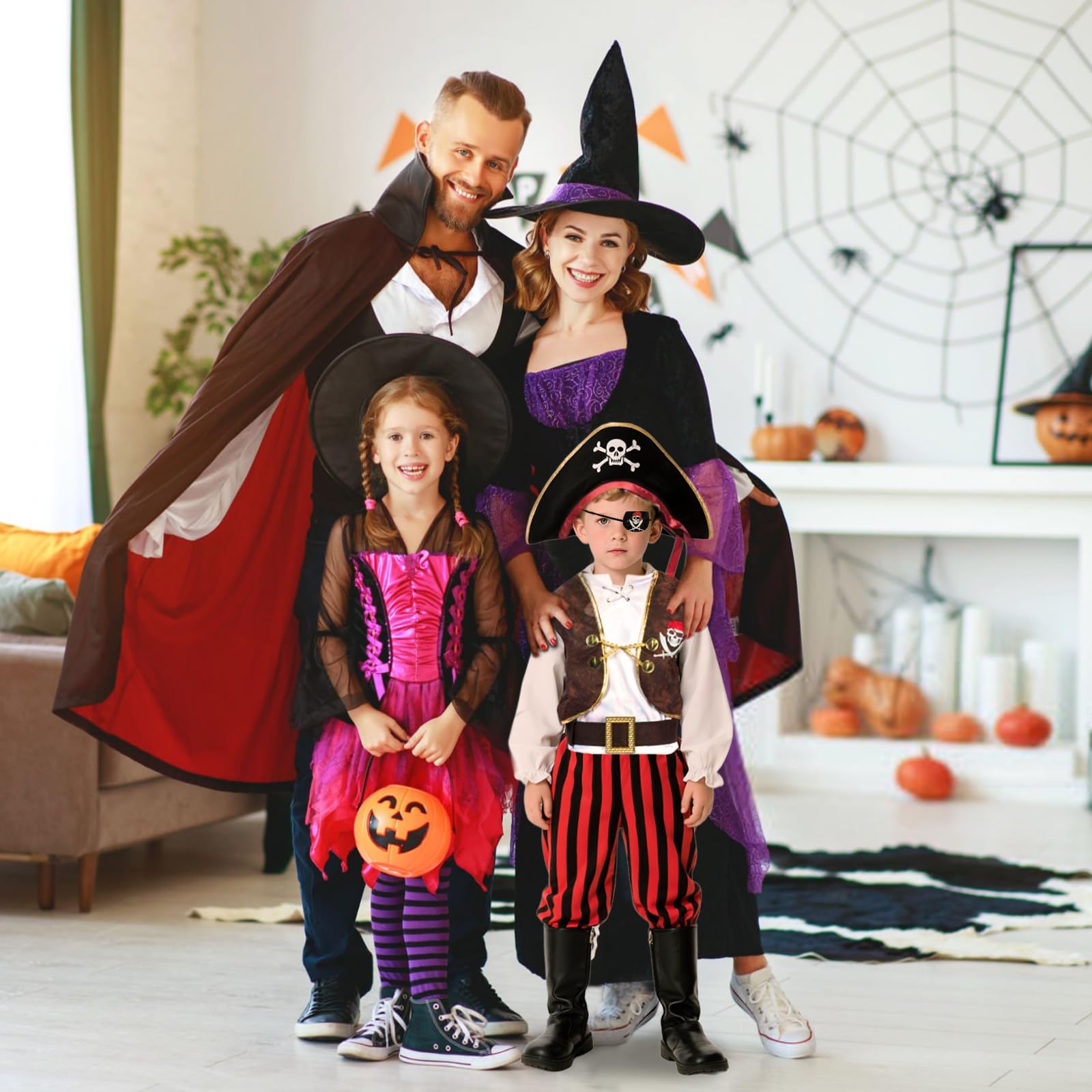 Xerteam 5-częściowy zestaw pirackich kostum dla dzieci, 22 sztuki akcesoriów pirackich, dekoracja na urodziny dziecka, na Halloween, dla dzieci 3-6