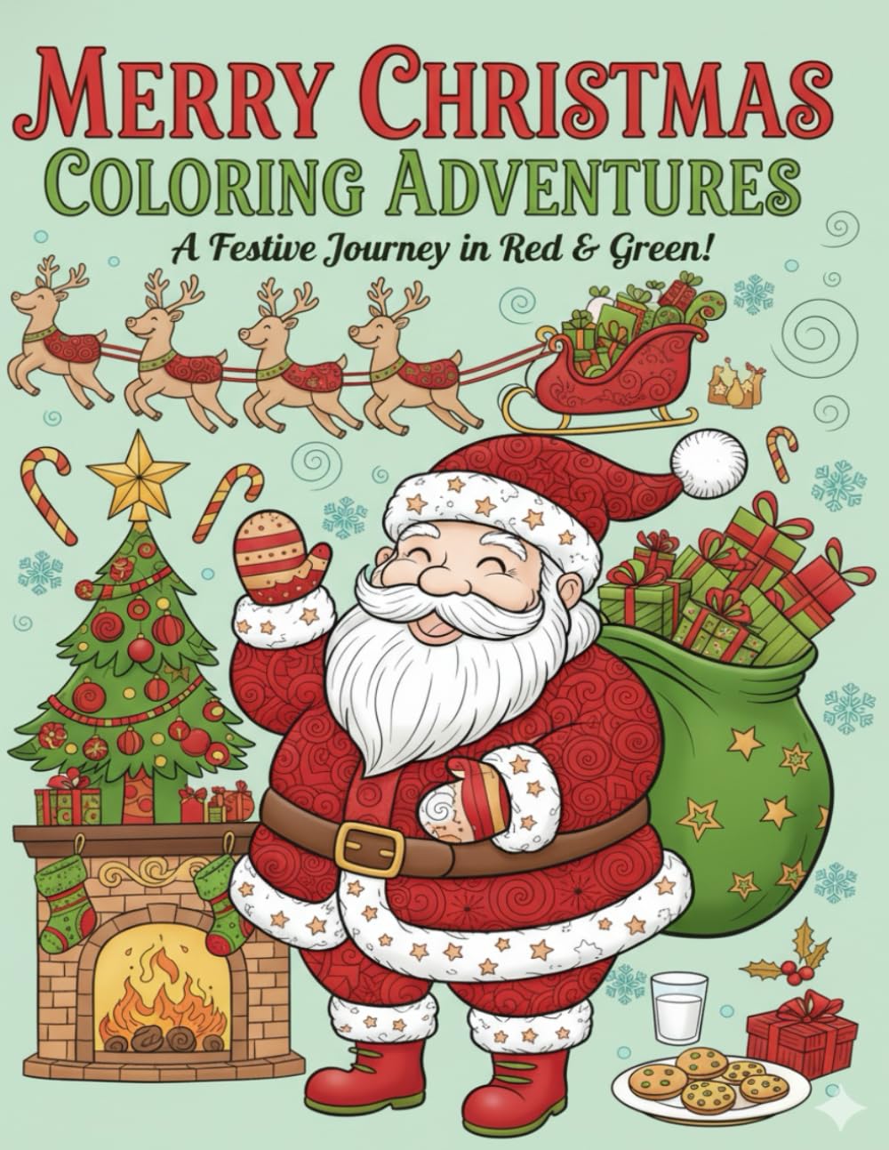 Merry Christmas coloring adventures book: A Festive Journey