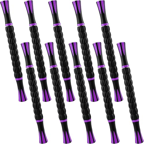 Soulchen 10 PCS Muscle Roller Stick Set - Body Massage Stick Reduce Muscle Soreness Tightness Leg Cramps for Athletes Physical Therapy and Recovery,