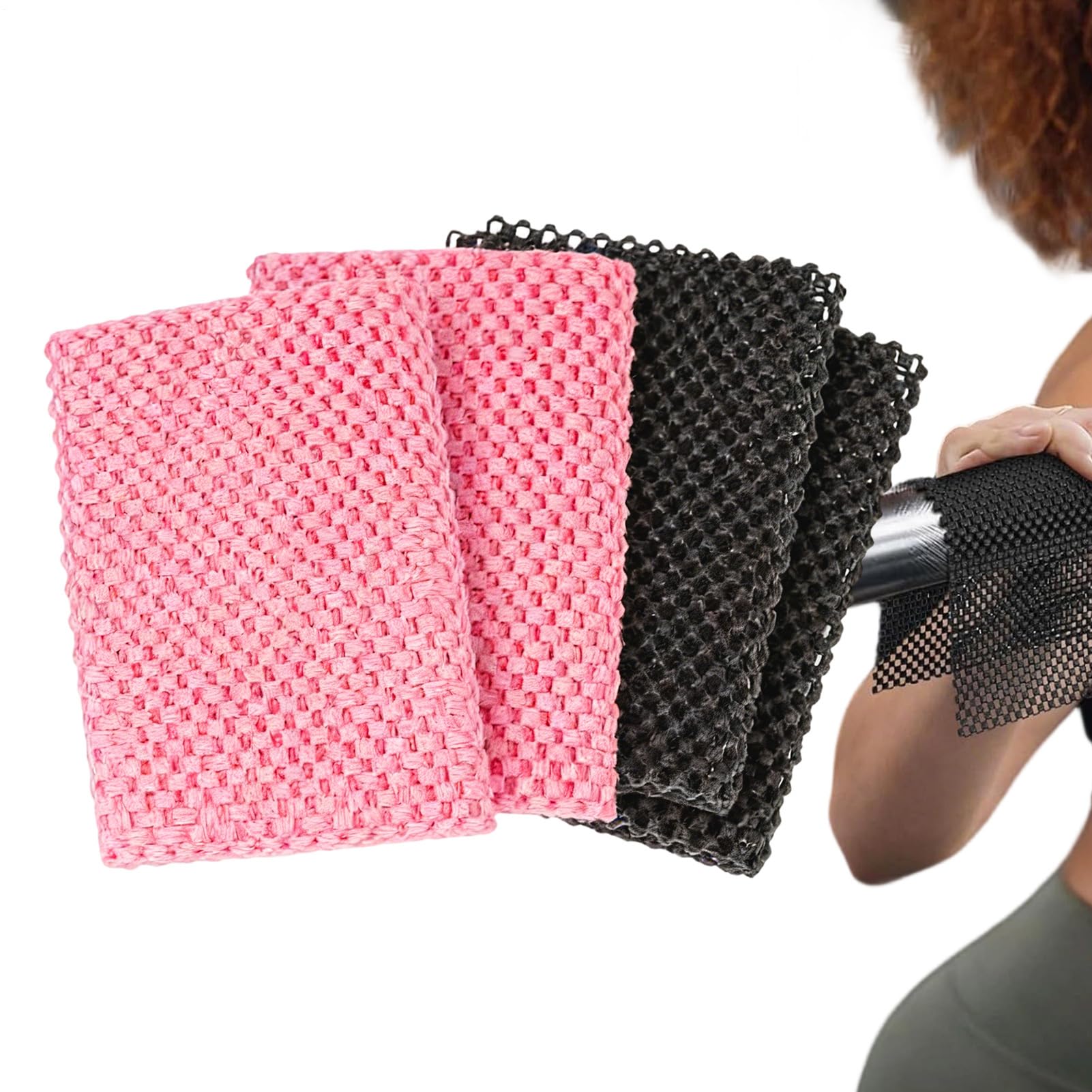 Pilates Mat Non Slip, Workout Hand Pads, Anti-Slip Grip Pads for Yoga Pull Ups Gym Exercise, Durabled Fitness Accessories for Unisex Training, Free Weights Body Building Indoor Home Workouts