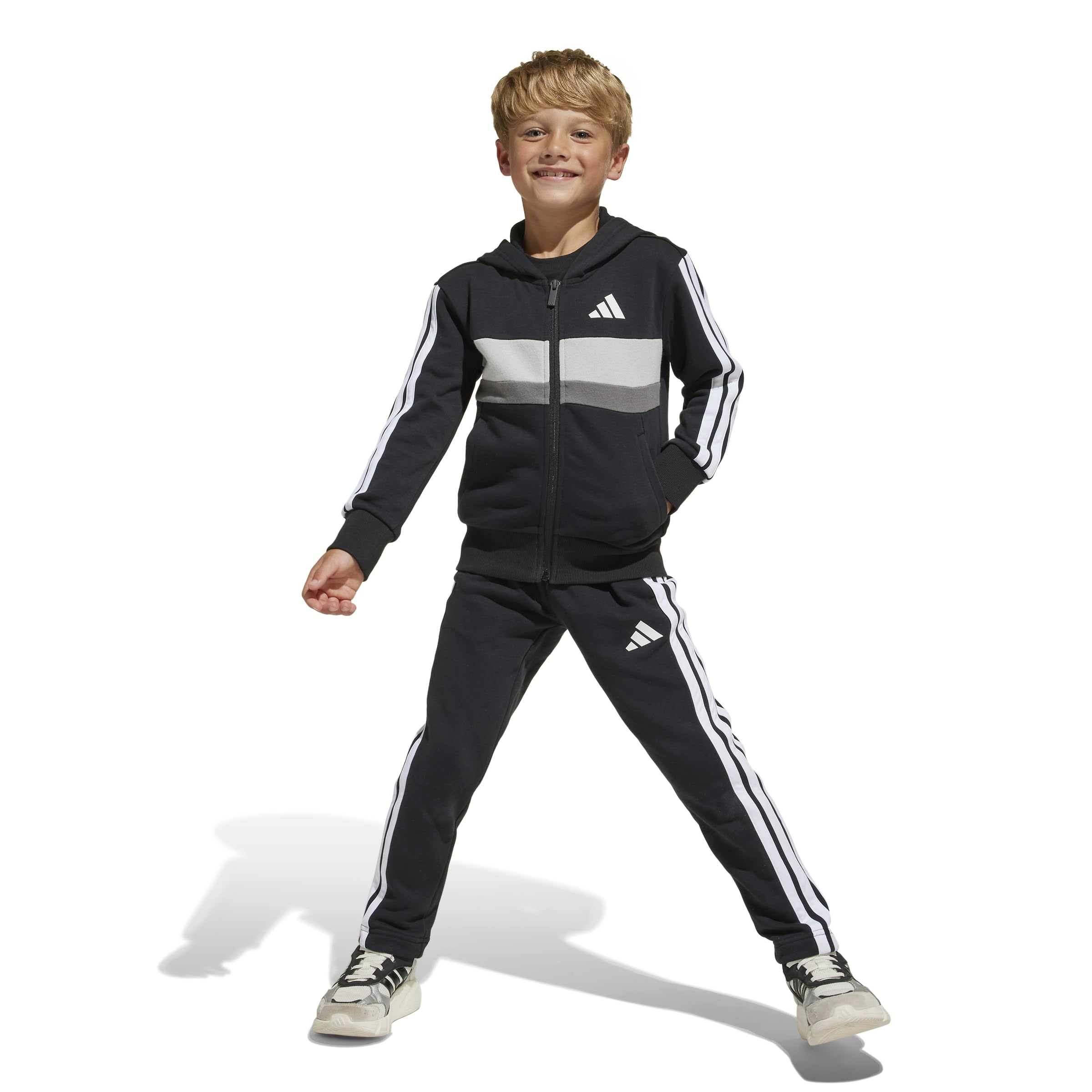 adidas Seasonal Essentials Tiberio 3 Stripes Fleece Survêtement Mixte enfant