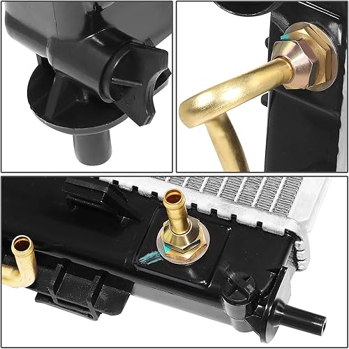 Miniatura 15 de DNA Motoring OEM-RA-2392 Radiador de enfriamiento de aluminio de 1 fila estilo OE compatible con 01-02 Kia Rio 1.5 AT, 25-1/2 pulgadas de ancho x