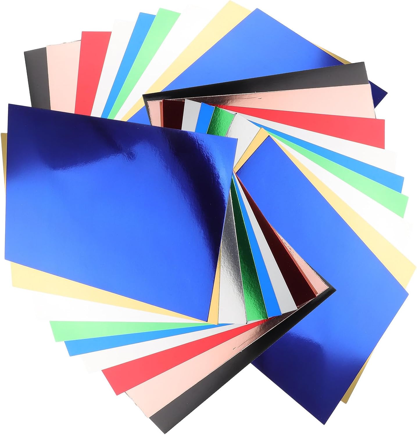 60pcs Multi Color Cardstock Paper with Mirror Effect for Card Making and Scrapbooking, Shiny and Friendly Paper Sheets for Crafts and DIY Projects