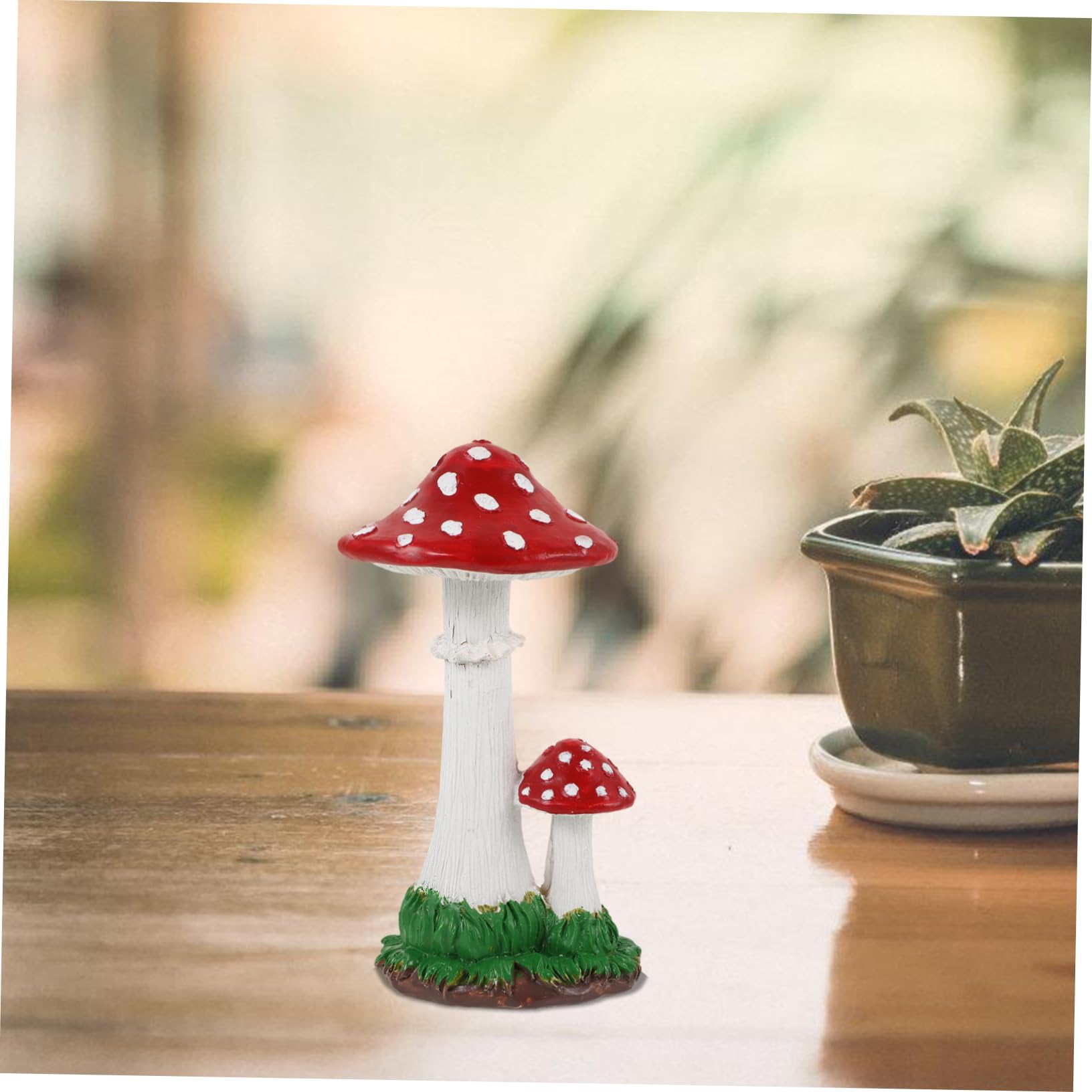 SHINEOFI 4stücke Mushroom Ornament Gartenfigur Resin Pilzskulptur Für Garten Terrasse Und Zuhause Dekoration Für Feiertage Und Sammler