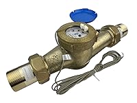 Vista 18 de DAE Medidor de agua caliente sin plomo MJ-75R NTEP, acoplamientos NPT de 3/4", salida de pulso, galón