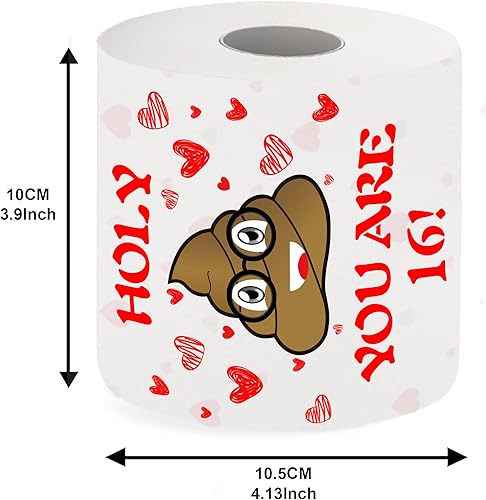 Miniatura 3 de Papel higiénico de cumpleaños 16, decoraciones de cumpleaños de 16, dulces recuerdos de decoraciones de fiesta de 16, regalos y decoraciones para