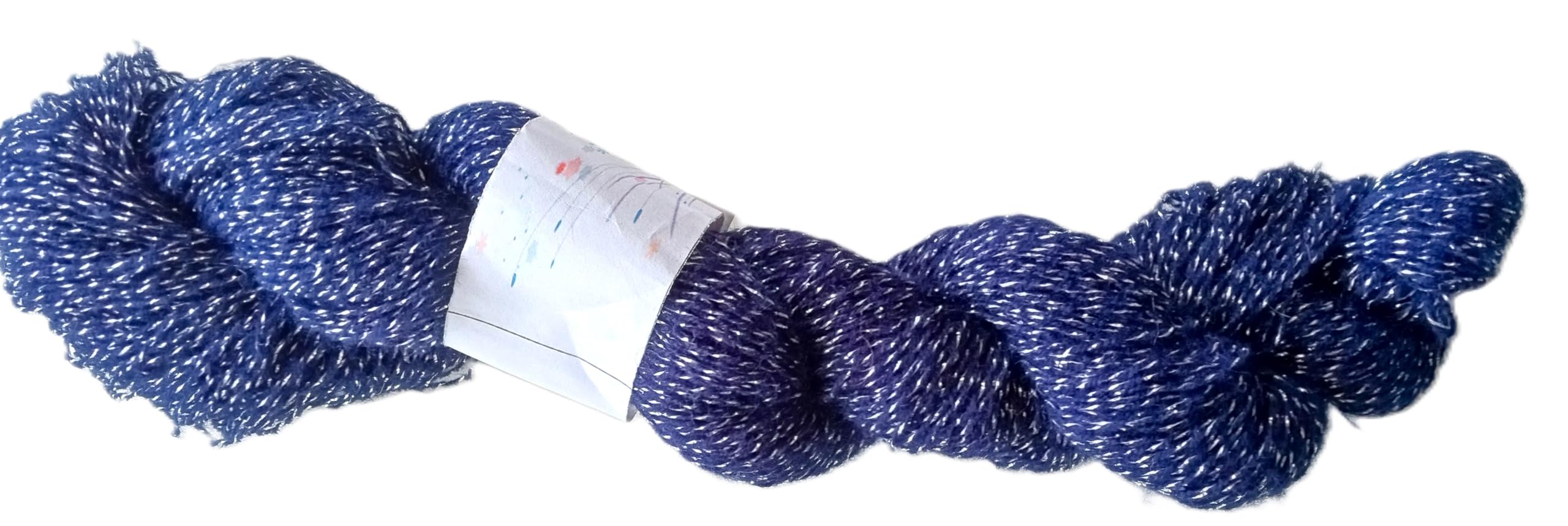 Bloomingdale Farm Navy Blue with Silver Metallic Weight Yarn