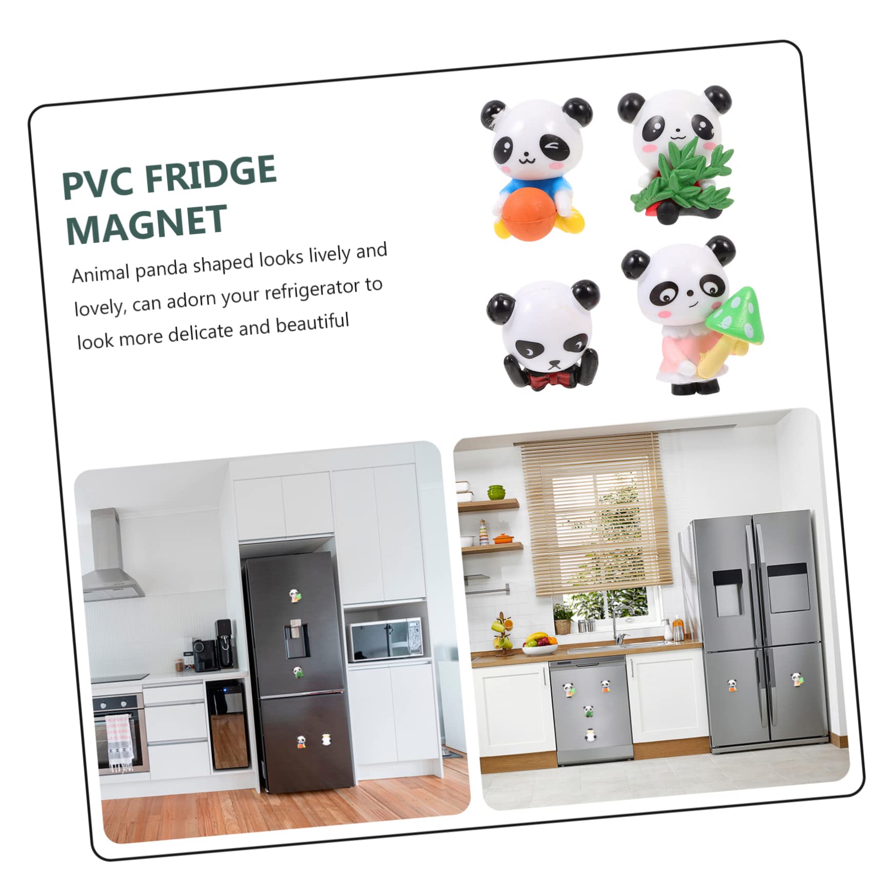 4x Panda Kühlschrankmagnete - Niedliche Deko Für Küche & Büro