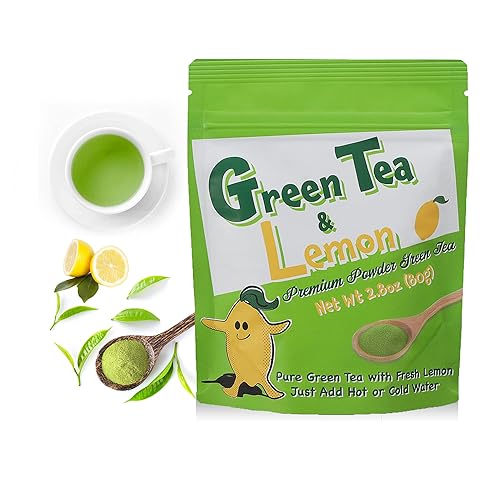 Miniatura 2 de Té verde en polvo dulce premium con Mikan de naranja limón de Japanese Green Tea Co  Té de hierbas rico en vitaminas C y E  Ideal para colesterol,