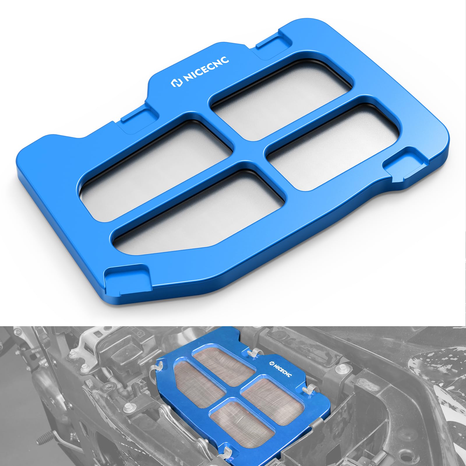 NICECNC Aire Intake Filtrar Box Tapa Tapa Azul | Compatible con Yamaha Raptor 700 2006-2026, Raptor 700 2006-2008, 2014, Raptor 700R 2009, 2011-2013, 2015-2026