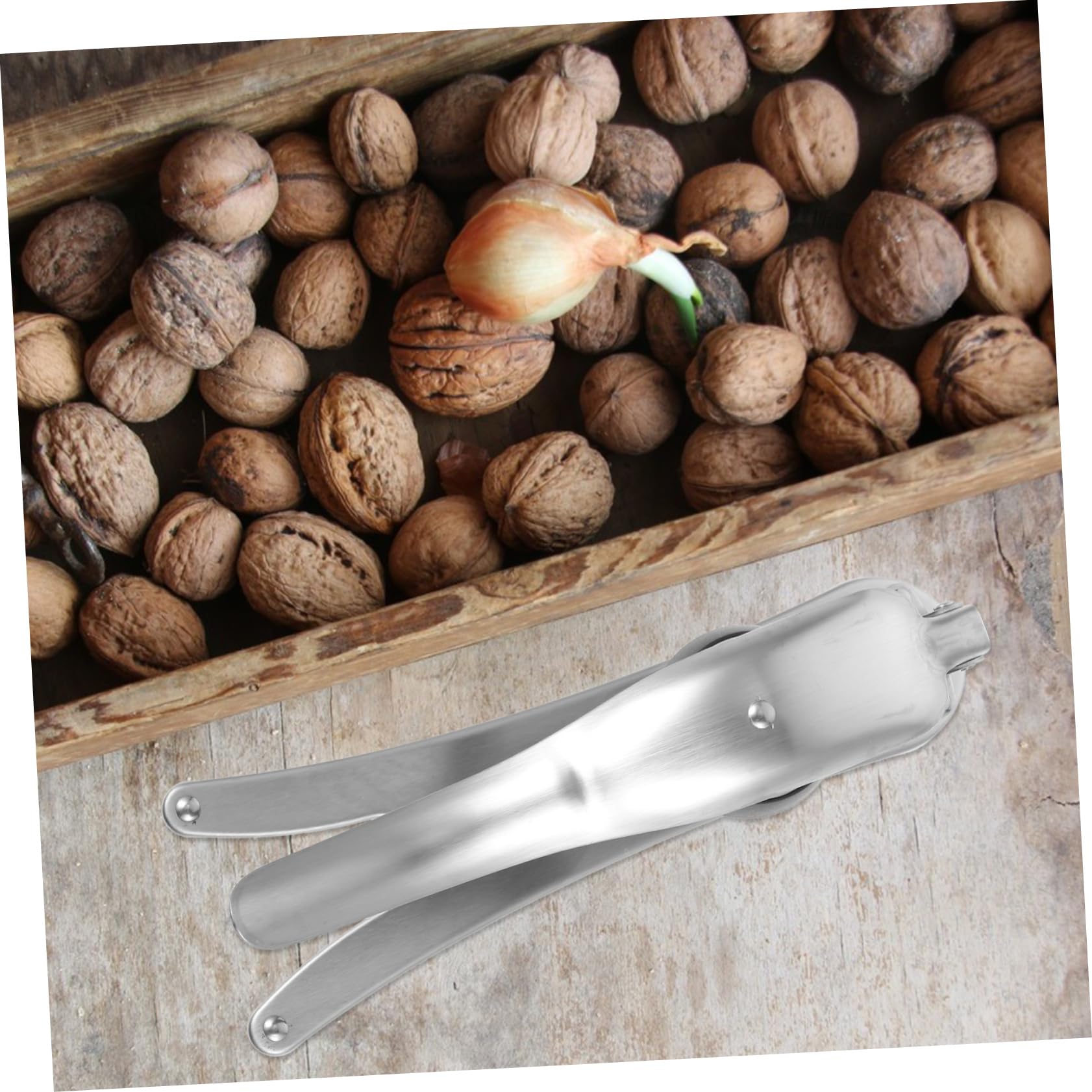 GALPADA Clip de Castañas Abridor de Castañas Portátil Resistente al Desgaste Manual Pinza para Descascarar Nueces Herramienta de Acero Inoxidable para Romper Nueces Cocina