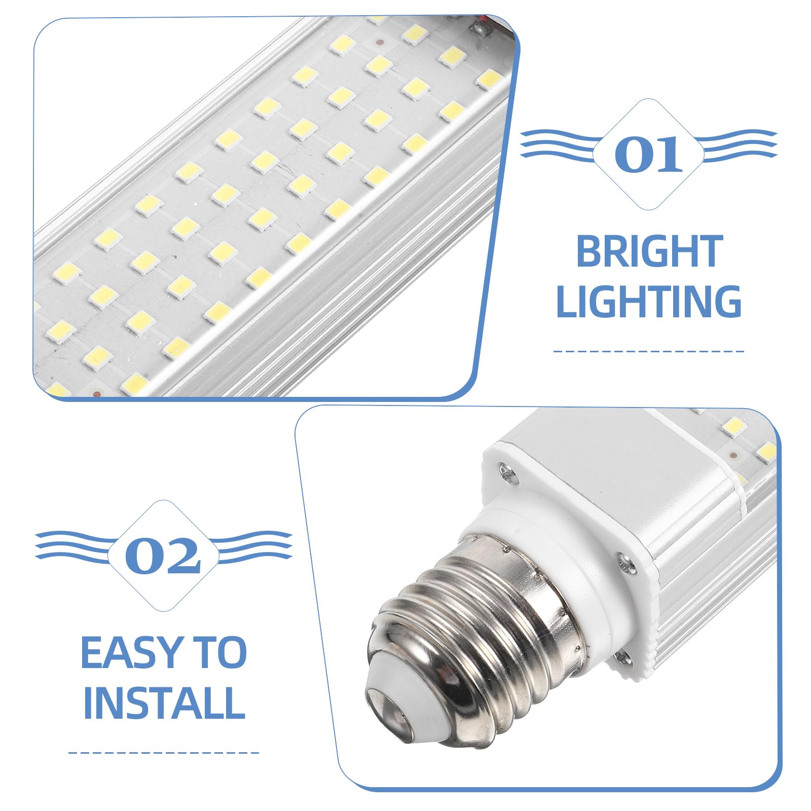 iplusmile Lampadine Acquario - 9W E27 Luce a LED Luci per Acquari - Lampada di risparmio energetico Lampadine a Vite Lampada