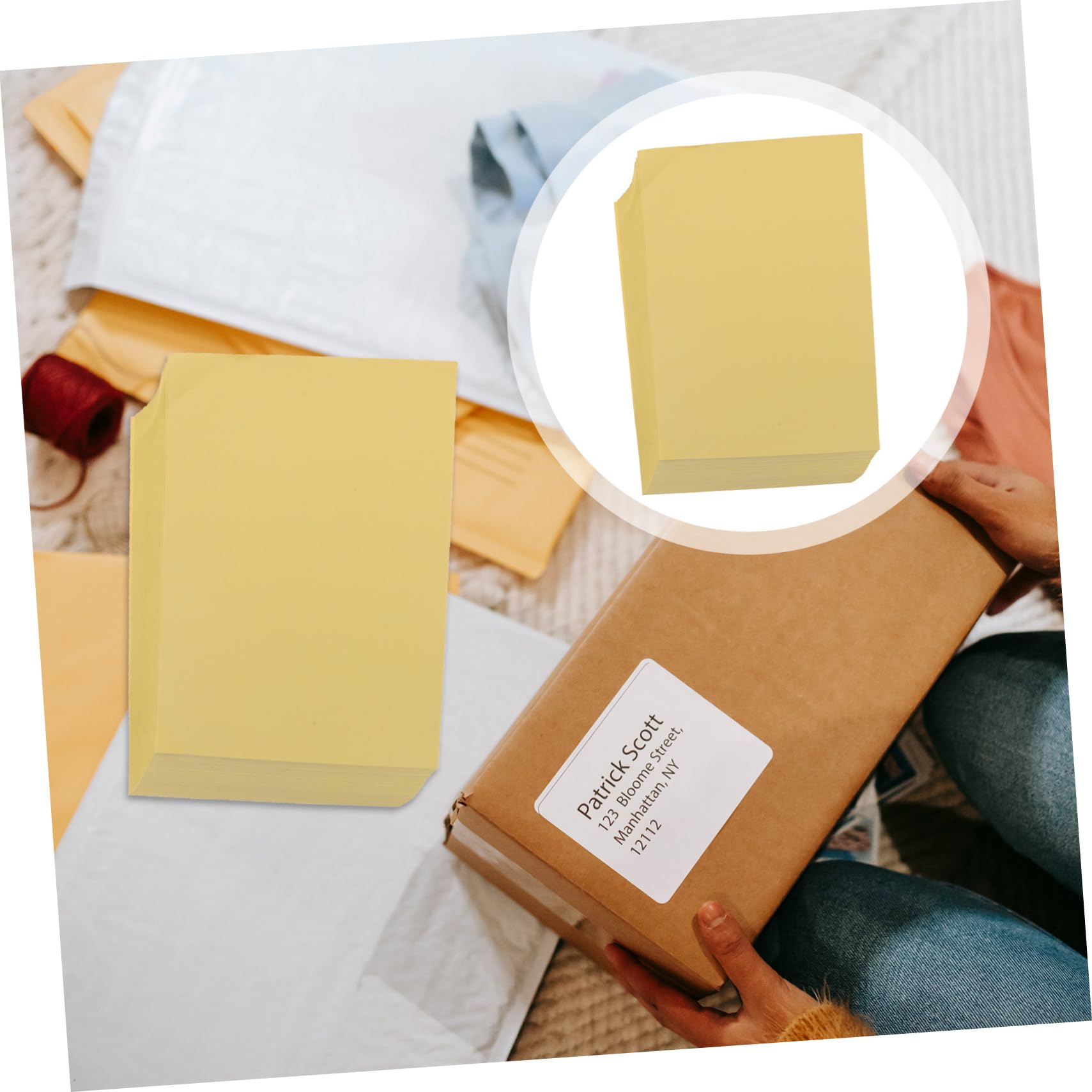 100fogli Carta Adesiva Stampabile in Carta Magnetica Rustica Buste per Spedizione Adesiva Vuota per Etichette Adesive Arti e Mestieri Scrapbooking e Uso Commerciale