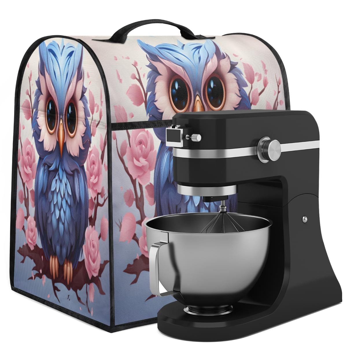 Coffee Maker Cover Cute Cartoon Owl Kitchen Appliance Covers Small Appliance Covers Blender Cover Juicer Cover Dust Covers for Kitchen Appliances with Top Handle and Pockets,Washable,B315