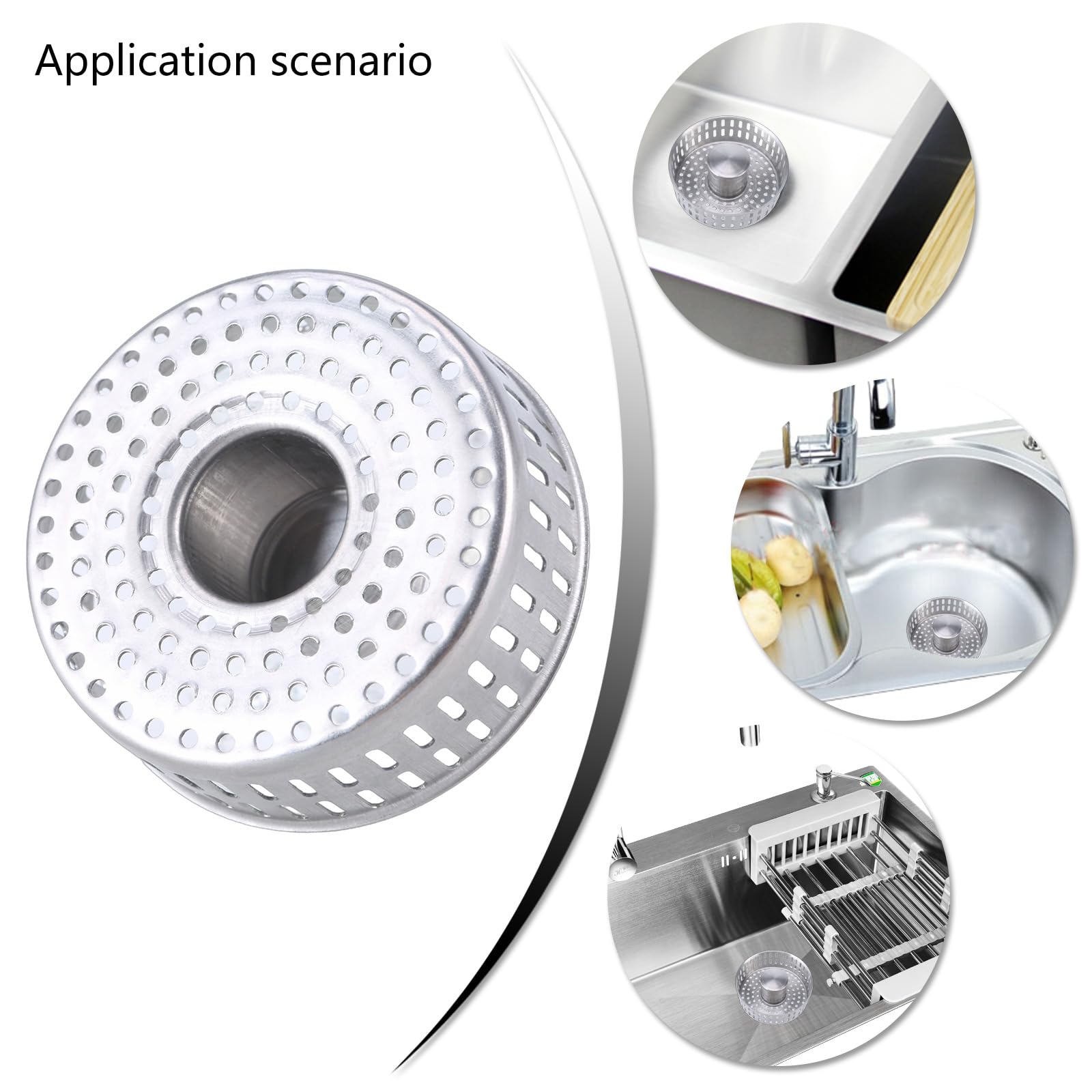Industrial Sink Drain Plugs Stainless Steel Sink Drain Stop Rustproof Sink Plugs Sink Drain Basket For Kitchen