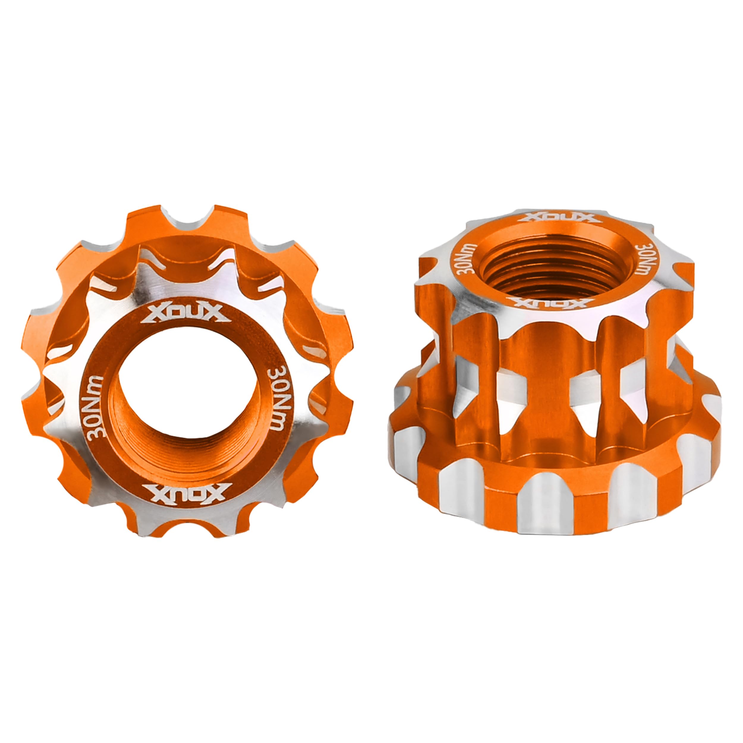 XOUX AX-B BMX Axle Nuts 10 mm, Orange