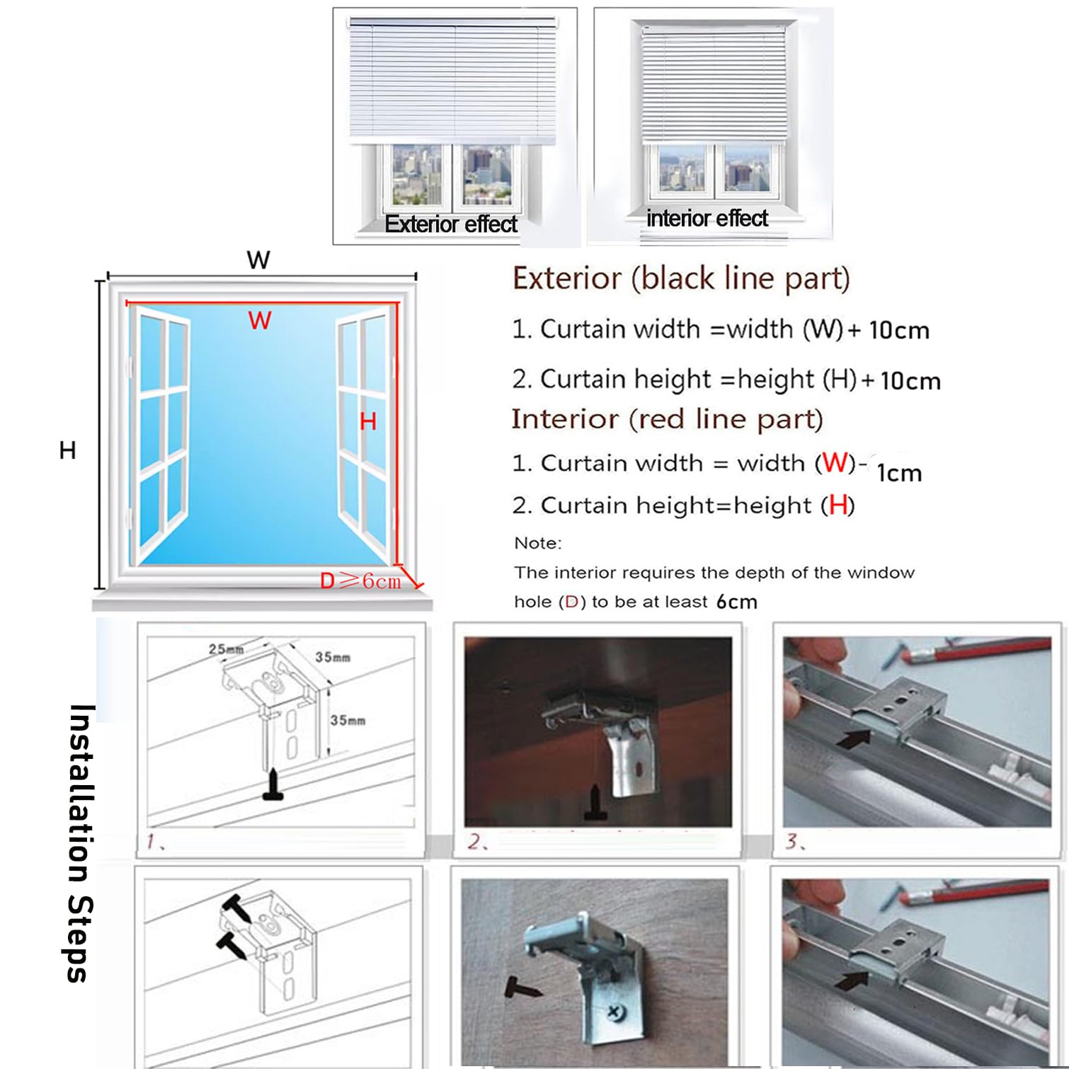 Aluminiowe żaluzje weneckie 25 mm, zaciemniające, wodoodporne, anty-UV, do domu i biura, elegancka biel, 80 x 200 cm, idealna kontrola światła i prywatność