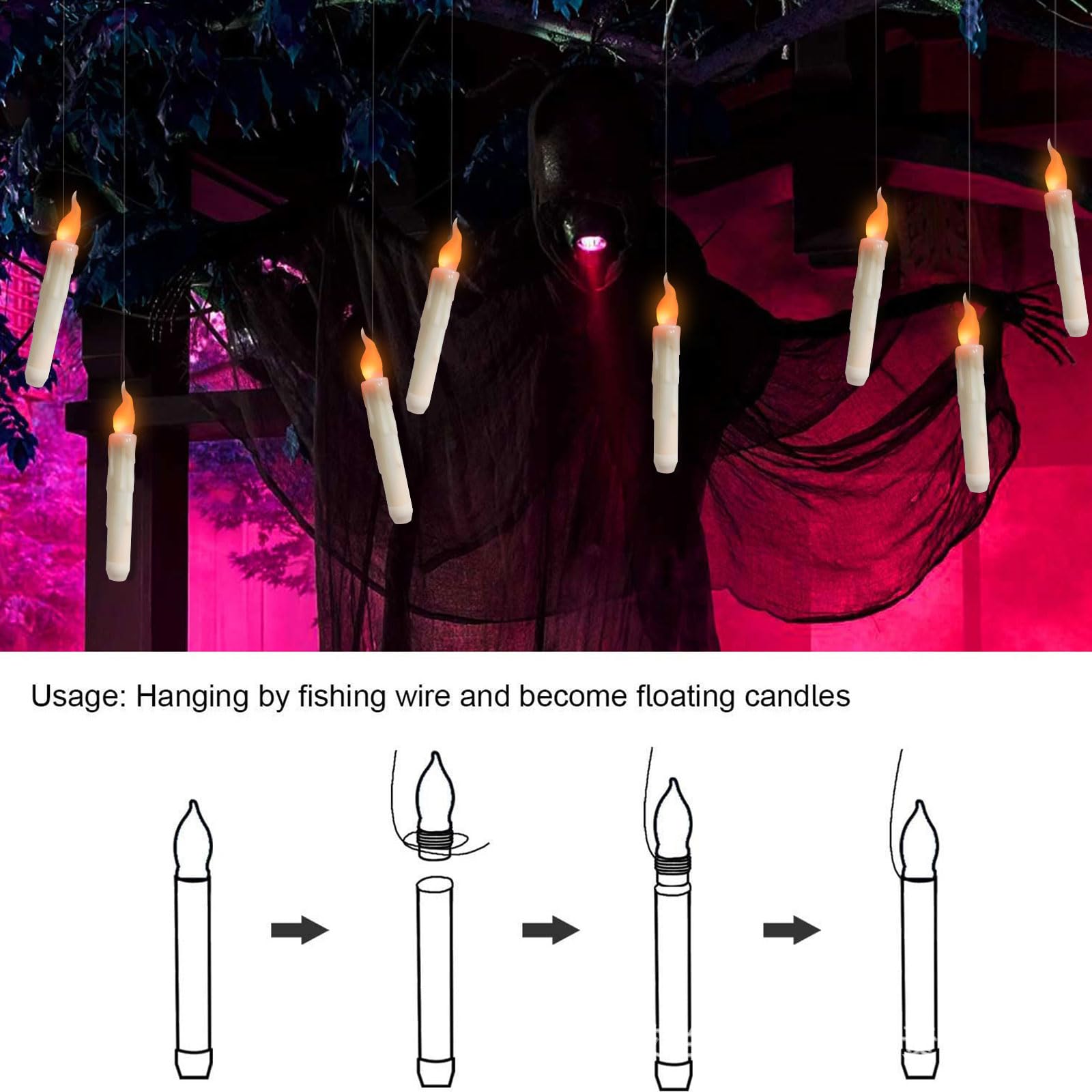 12 Pezzi Candele a LED Galleggianti, Floating Candles