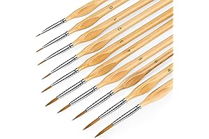 10 PC Zhen Ting Deluxe Miniature Detail Paint Brushes