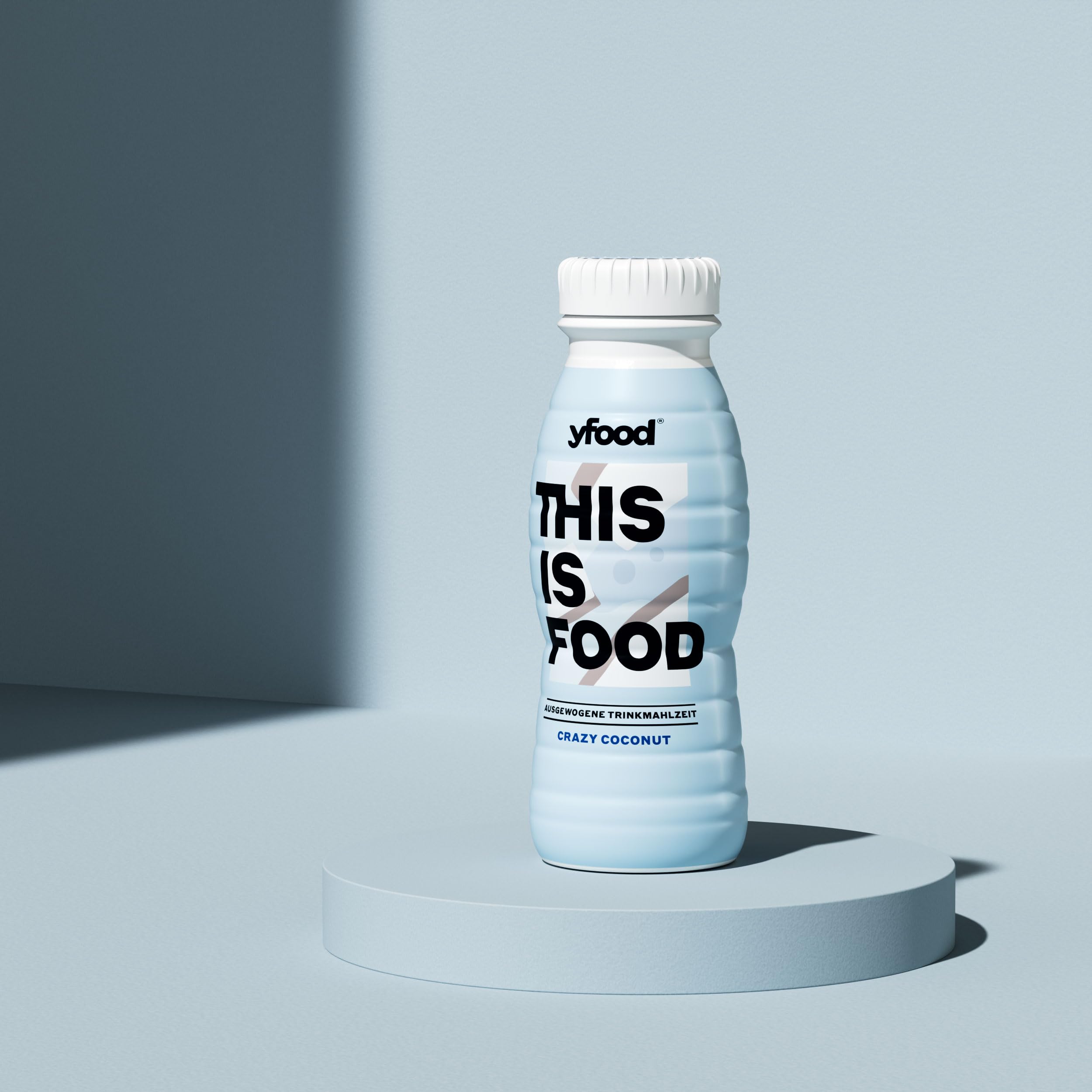 yfood Drink Crazy Coconut, 8 x 330 ml, Leckere Trinkmahlzeit für unterwegs THIS IS FOOD Drink, 23 g Protein, 26 Vitamine und Mineralstoffe, Geschmack Kokosnuss, inkl. 2 € Pfand