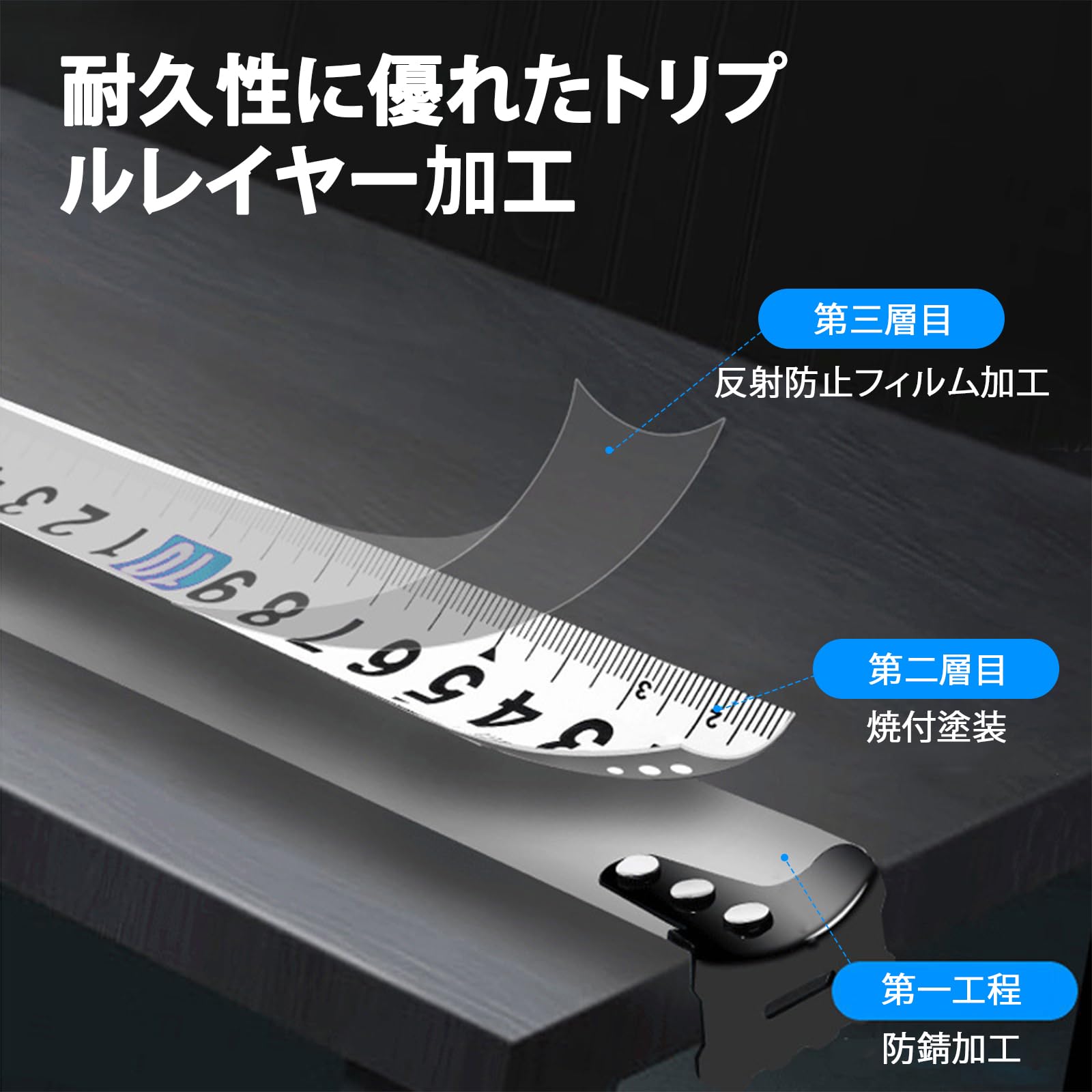 Amazon.co.jp: メジャー 5m 距離測定器 5m*19mm 巻き尺 自動巻取式 