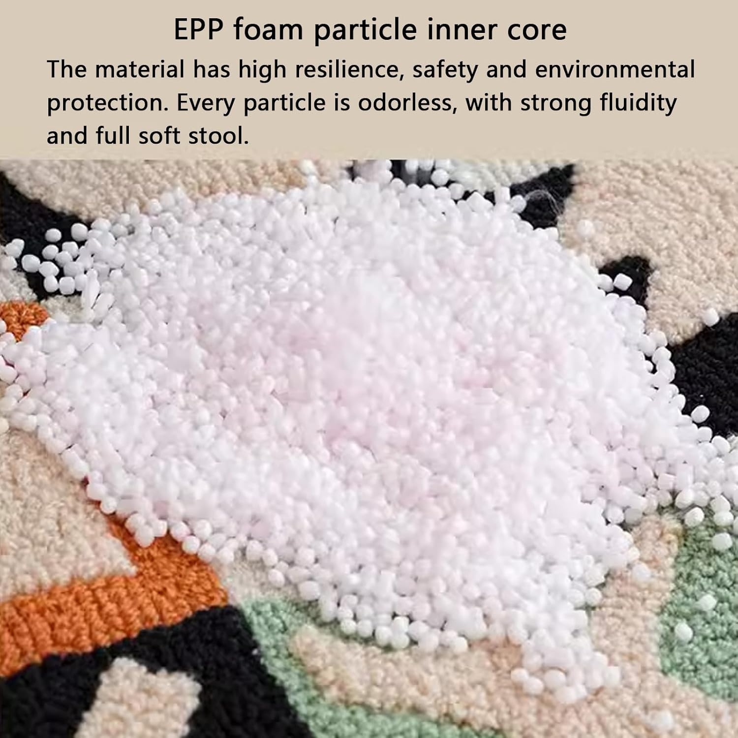 Square Pouf Ottoman Included Inner Core Pouffe Ottomans Footstool Ottoman Foot Rest for Living Room Floor Chair 60 * 60 * 20cm