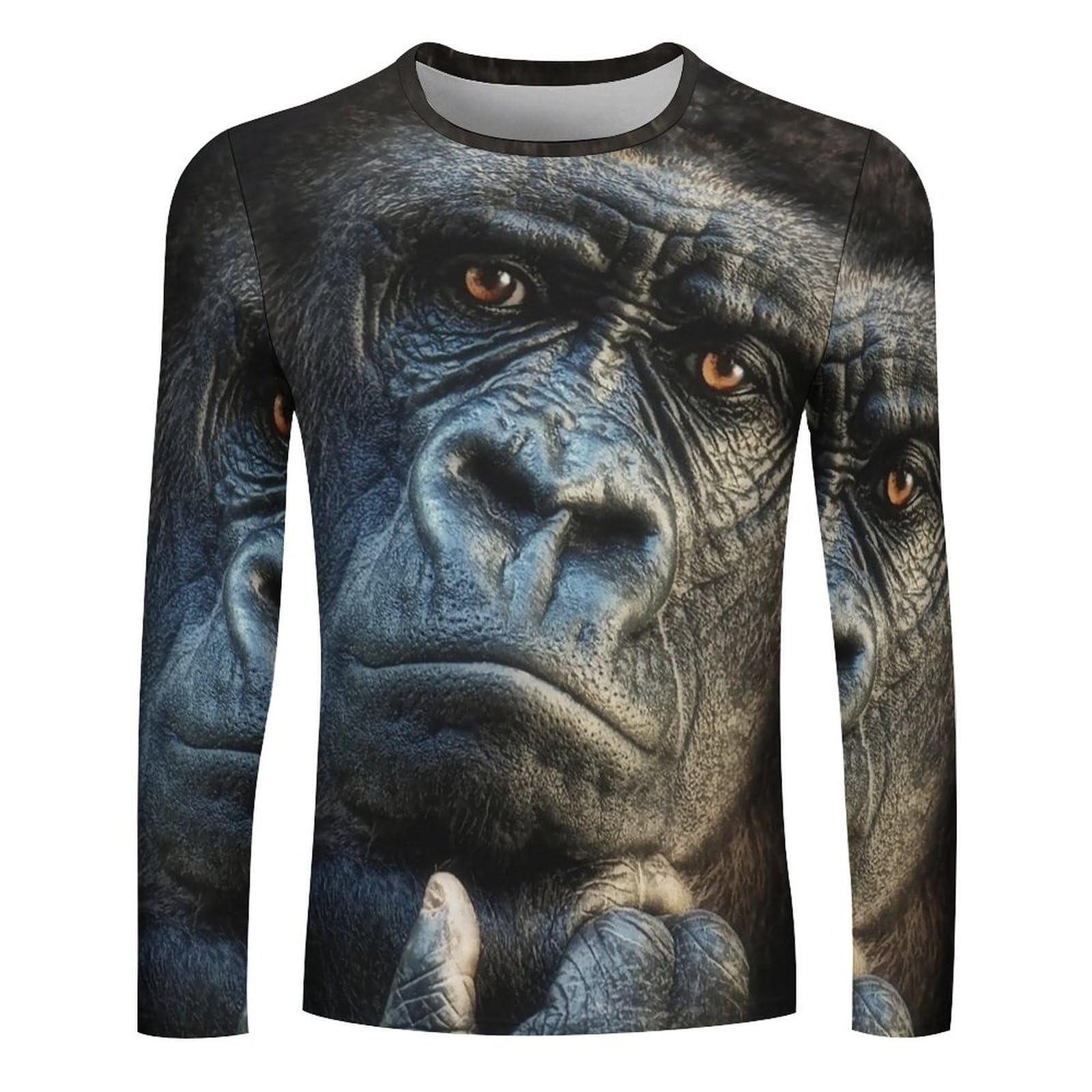 Amazon.co.jp: 長袖tシャツ メンズ 考えてるゴリラ ロングtシャツ 春秋
