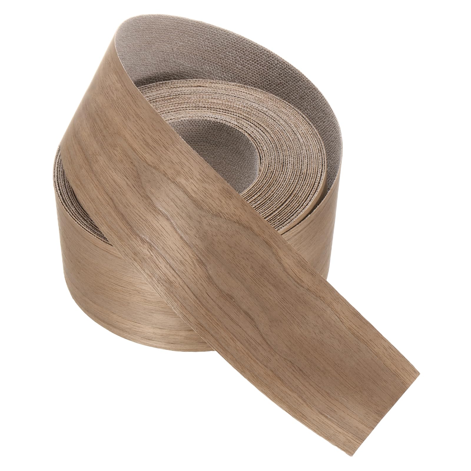 PATIKIL Walnut Edge Banding, 76 mm x 15m Wood Veneer Tape Pre-glued Flexible Plywood Edge Banding with Hot Melt Adhesive for Furniture Restoration(3" x 49ft)